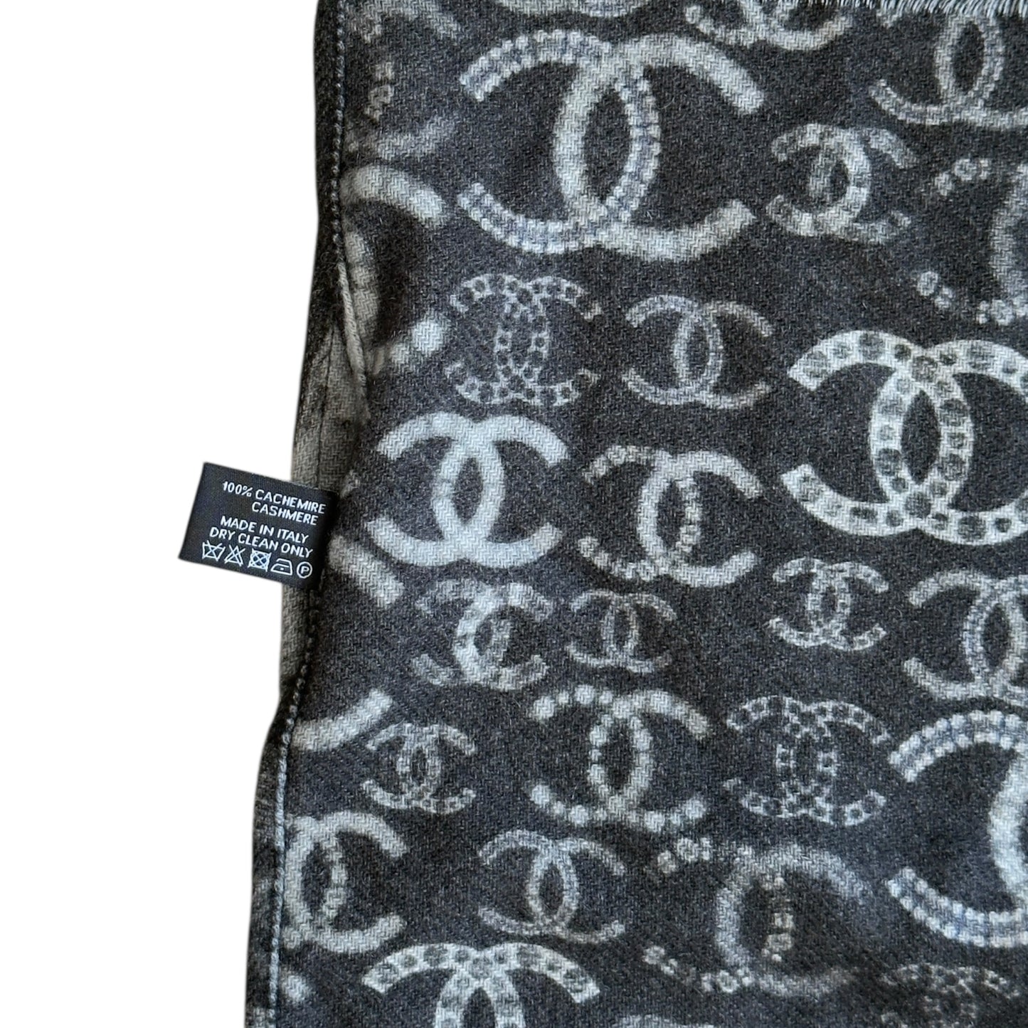 CHANEL CC 雙面 純羊絨 圍巾 披肩