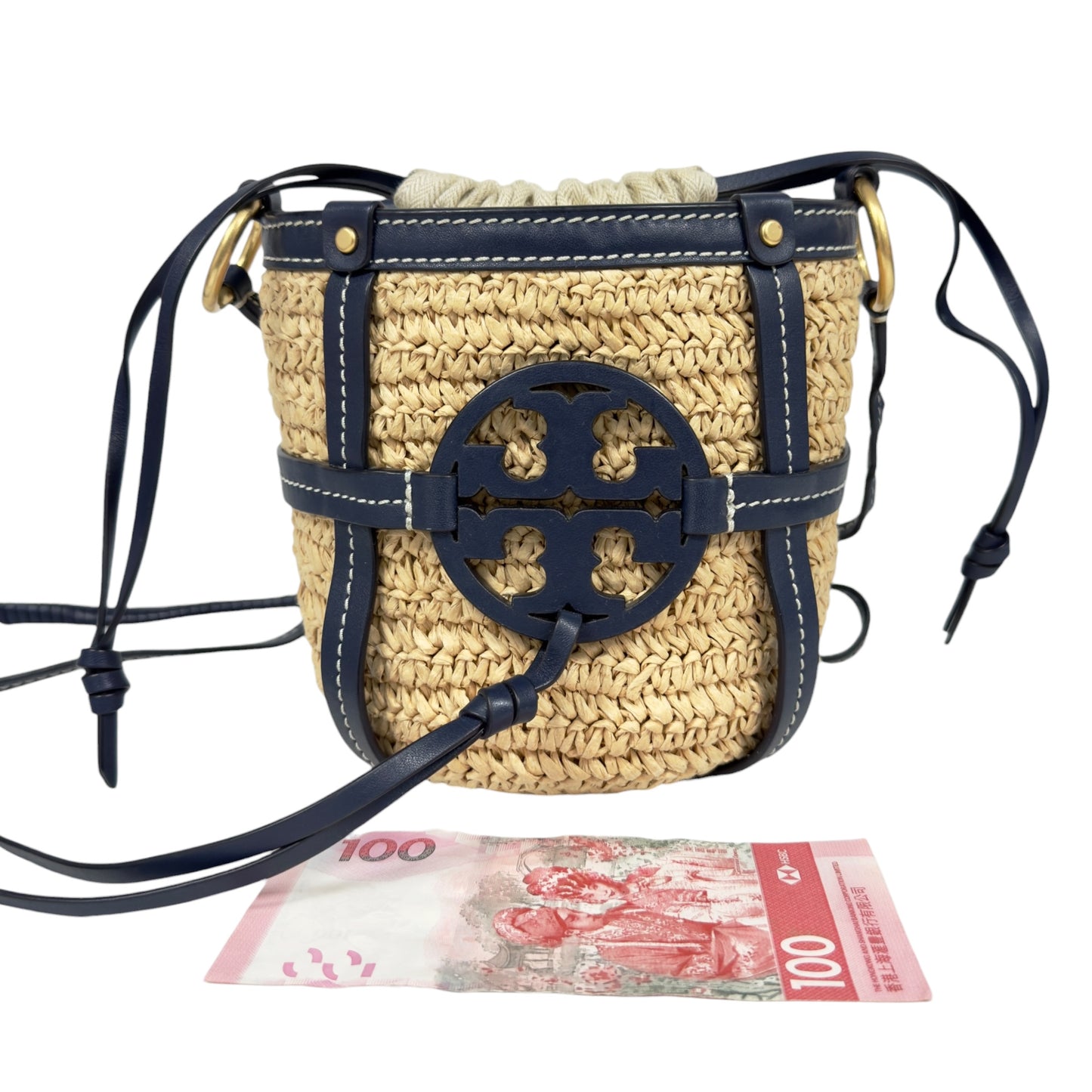 TORY BURCH 草編 斜揹袋