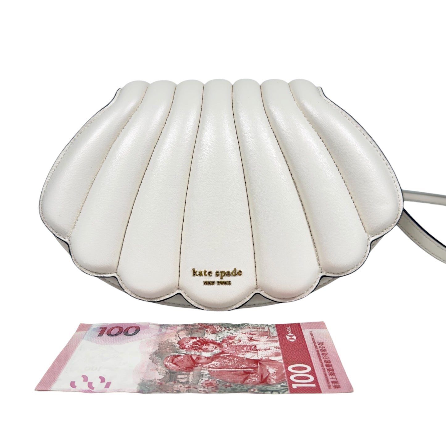 KATE SPADE 貝殼造型 珠光塗層 斜揹袋