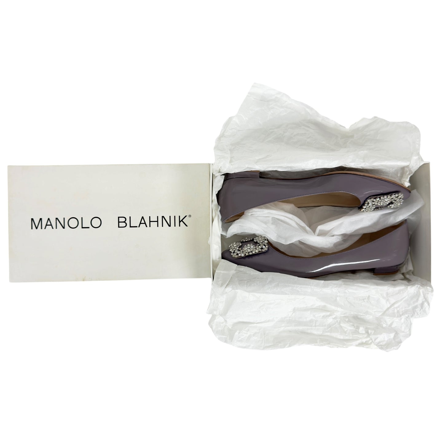 Manolo Blahnik 水鑽扣 平底鞋