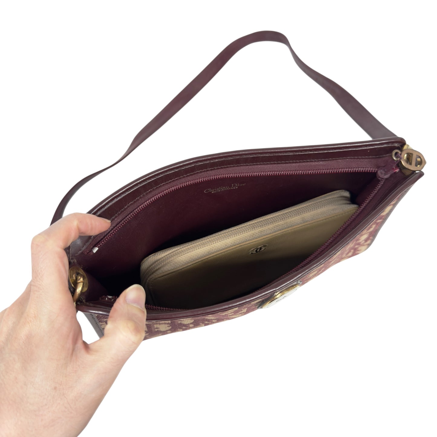 DIOR 中古 Oblique 老花 斜揹袋
