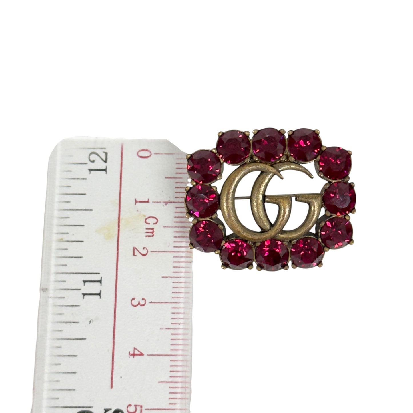 GUCCI GG Marmont 水鑽 胸針