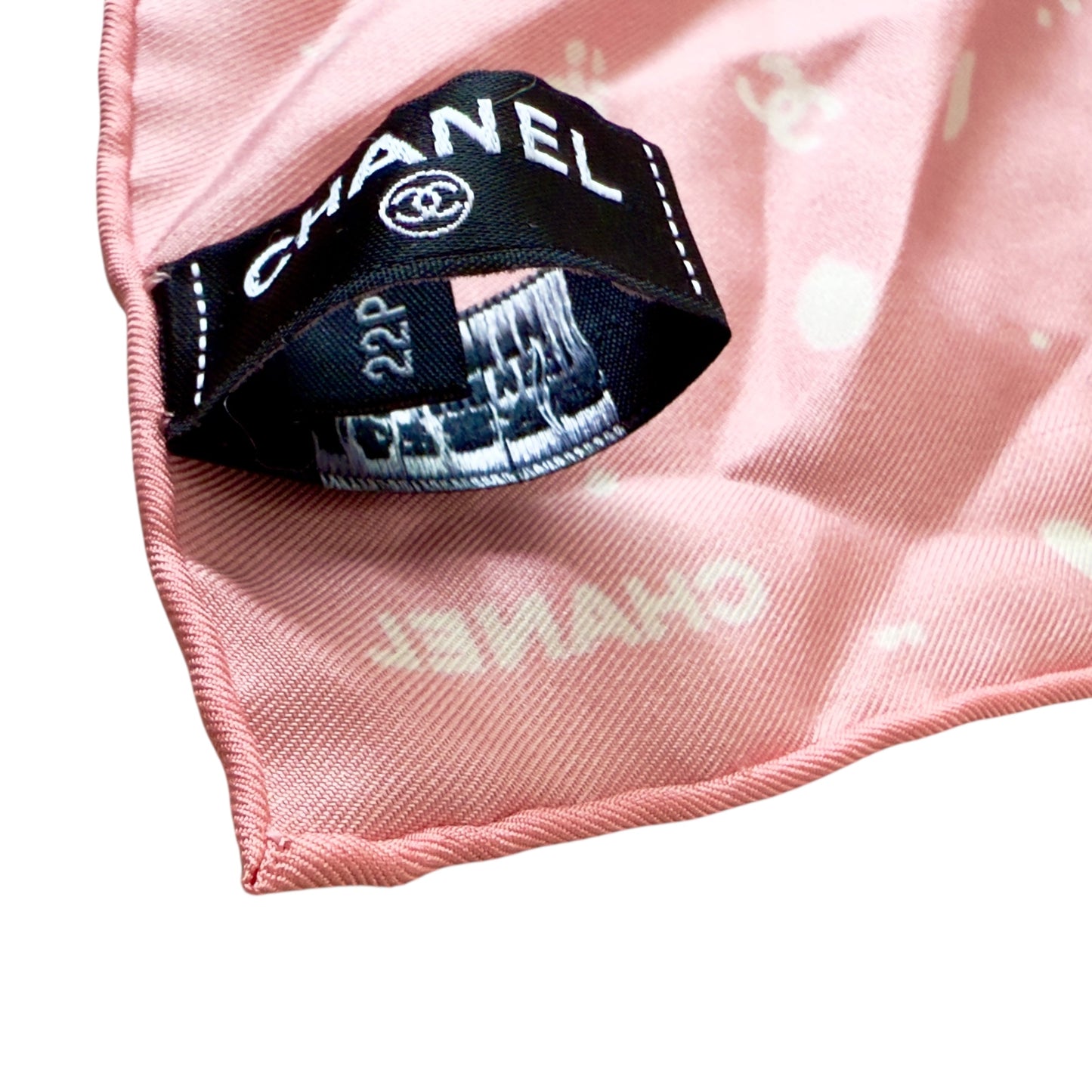 CHANEL CC 絲質髮圈 連 絲巾