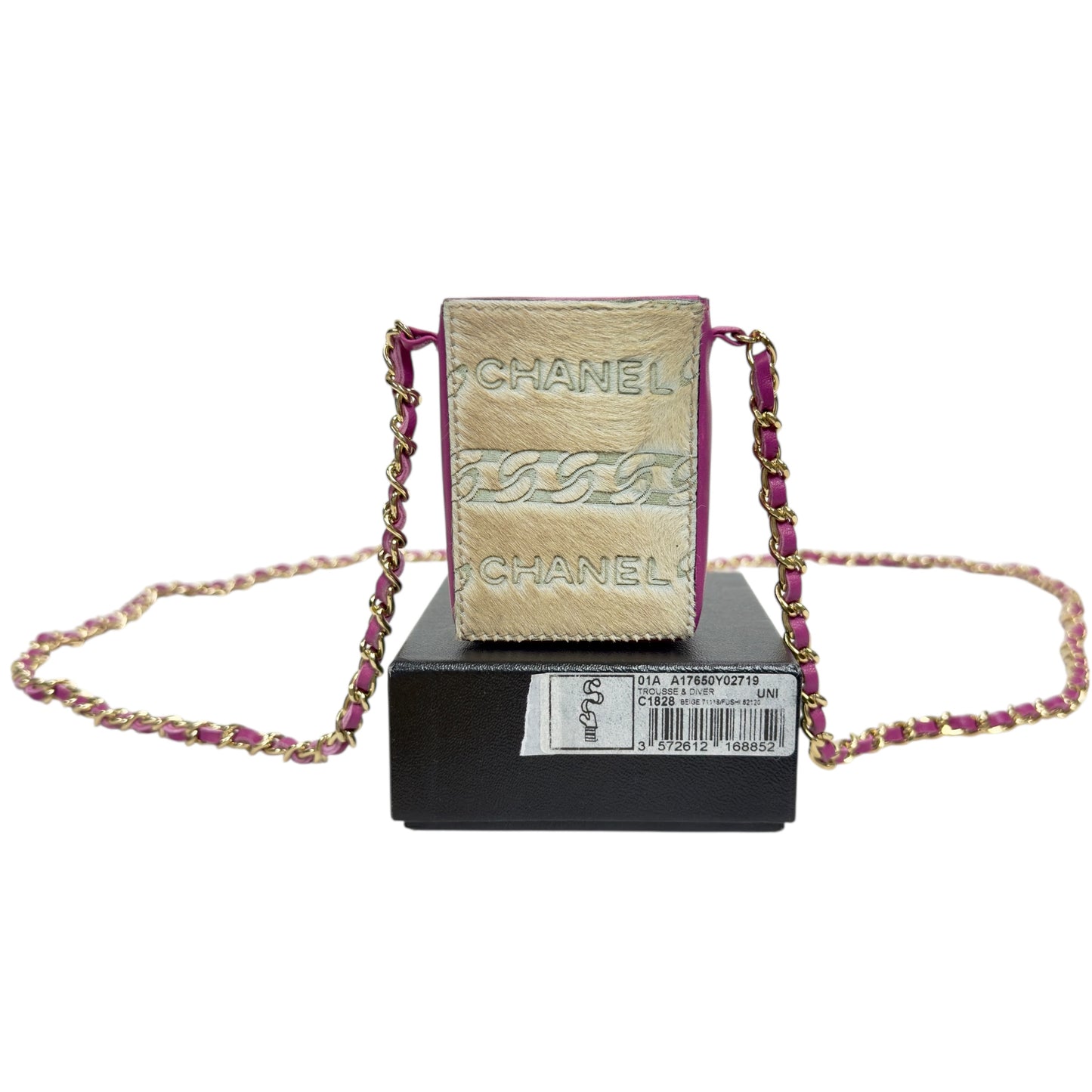 CHANEL 壓紋 馬毛 迷你小包