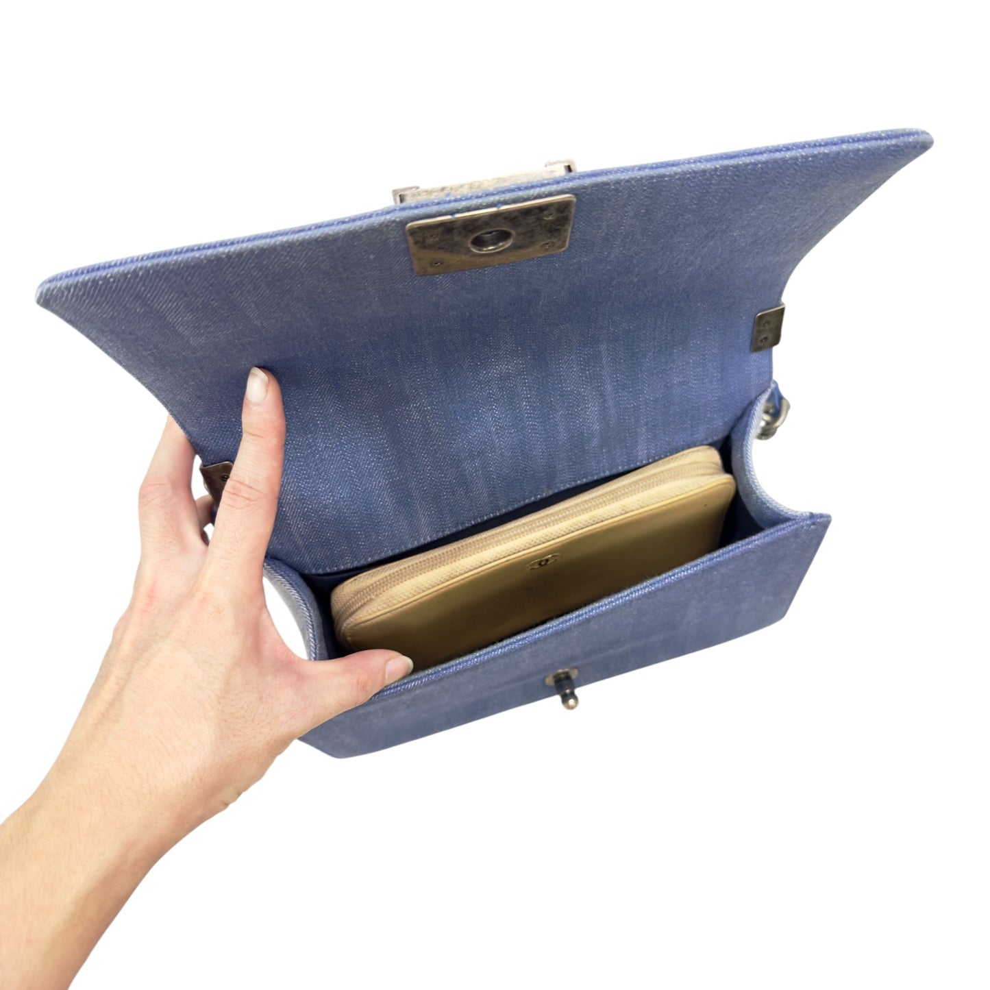 CHANEL Boy 洗水牛仔布 手袋