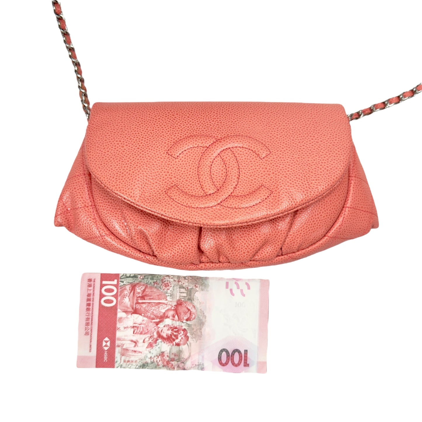 CHANEL CC 荔枝皮 多用途鏈條包