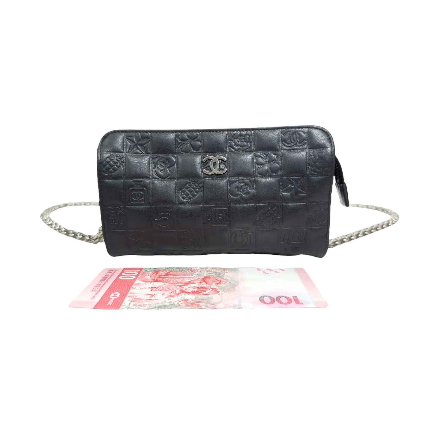 CHANEL *自加鏈>送無品牌扣+無品牌鏈帶* 斜揹袋