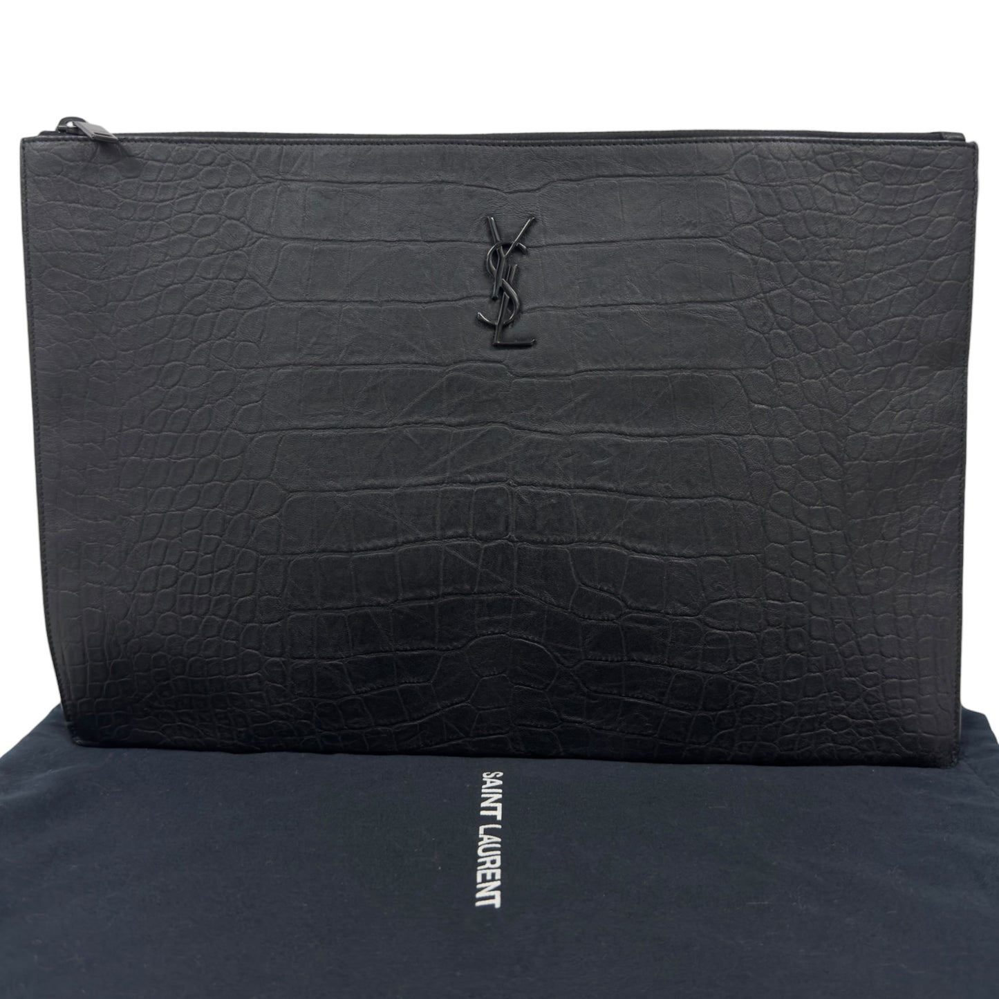 SAINT LAURENT YSL 鱷魚皮壓紋 手包