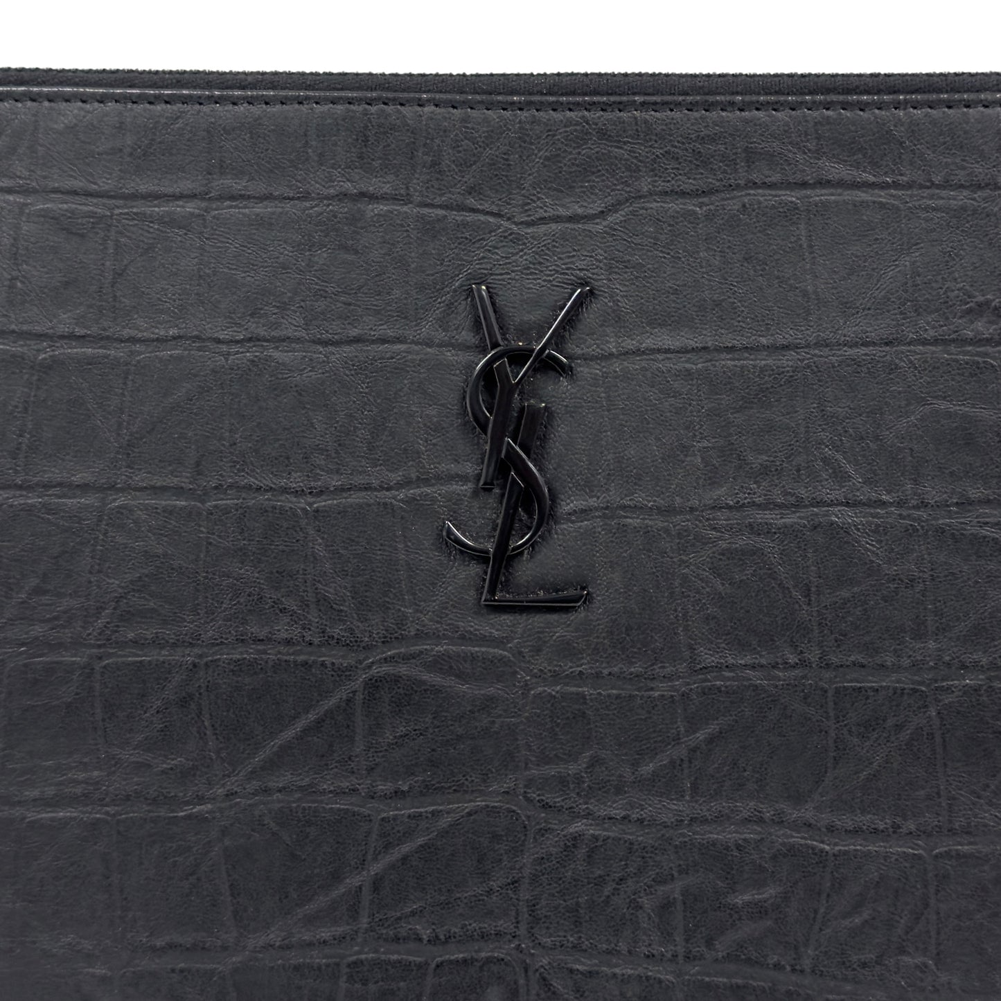 SAINT LAURENT YSL 鱷魚皮壓紋 手包