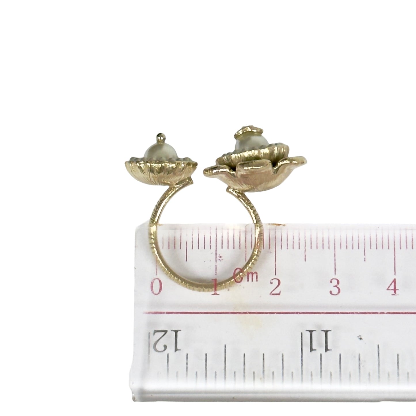 CHANEL CC 珠珠 花朵 戒指