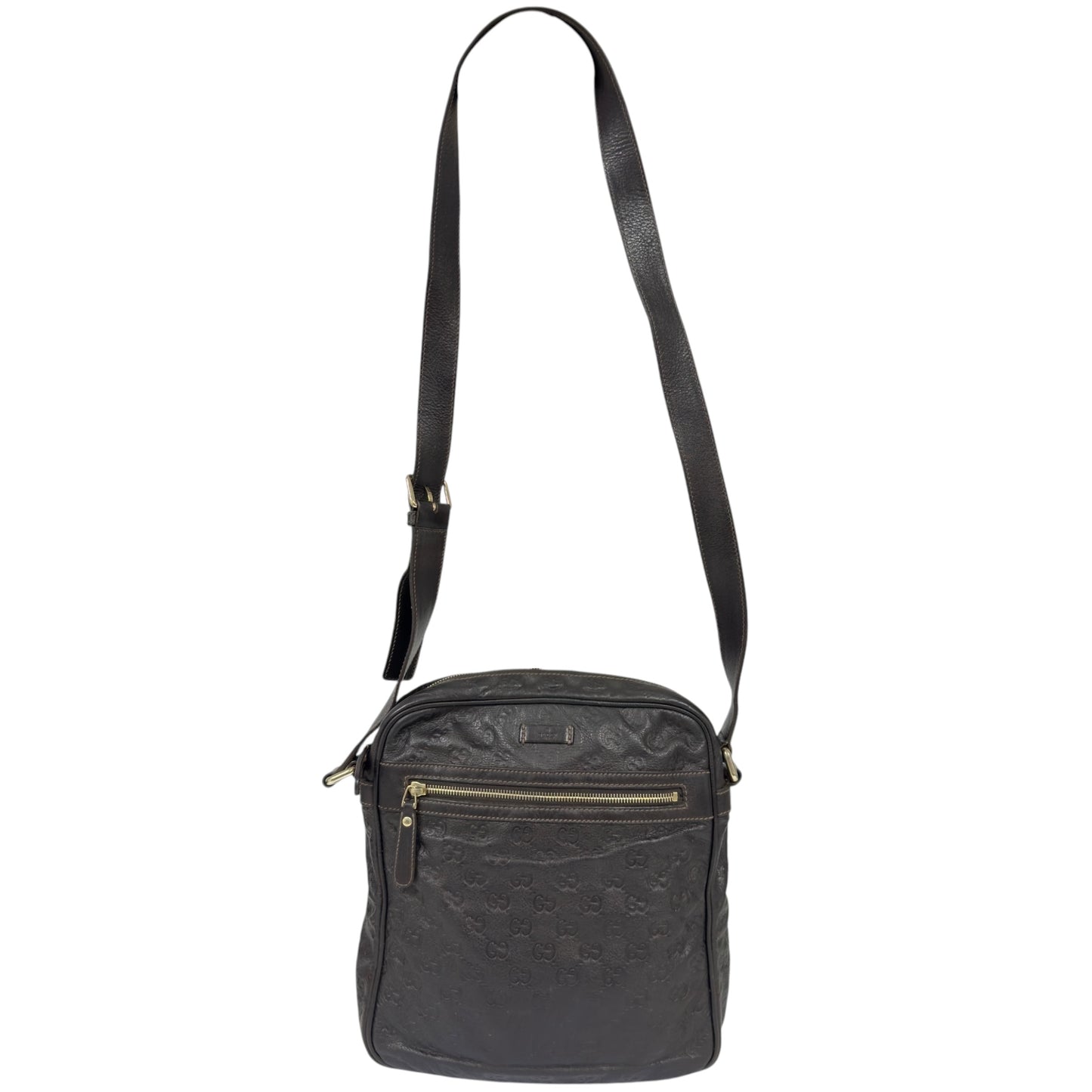 GUCCI GG壓紋 斜揹袋