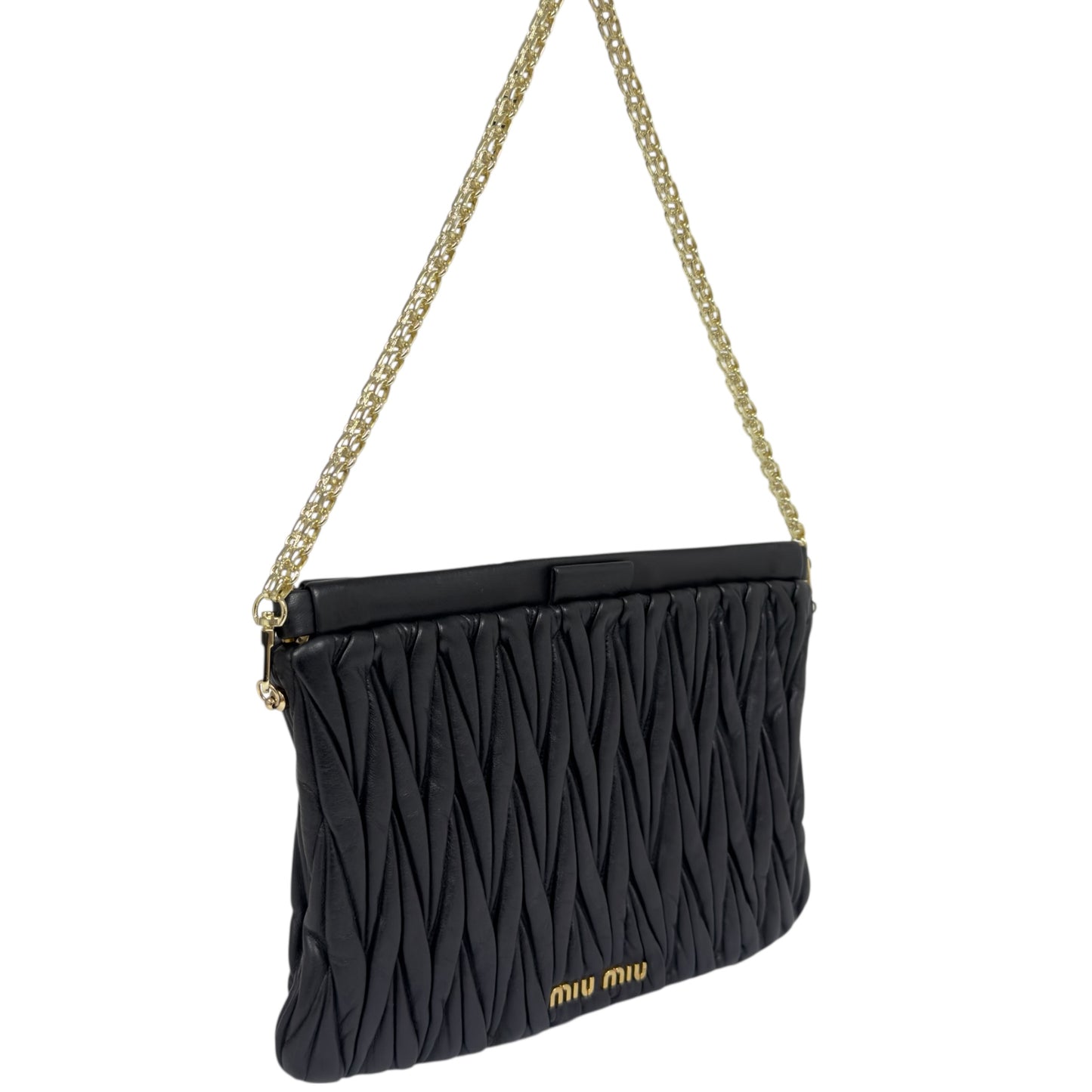 MIU MIU *自加鏈＞送無品牌扣＋無品牌鏈帶* Matelassé 皺摺 肩背包
