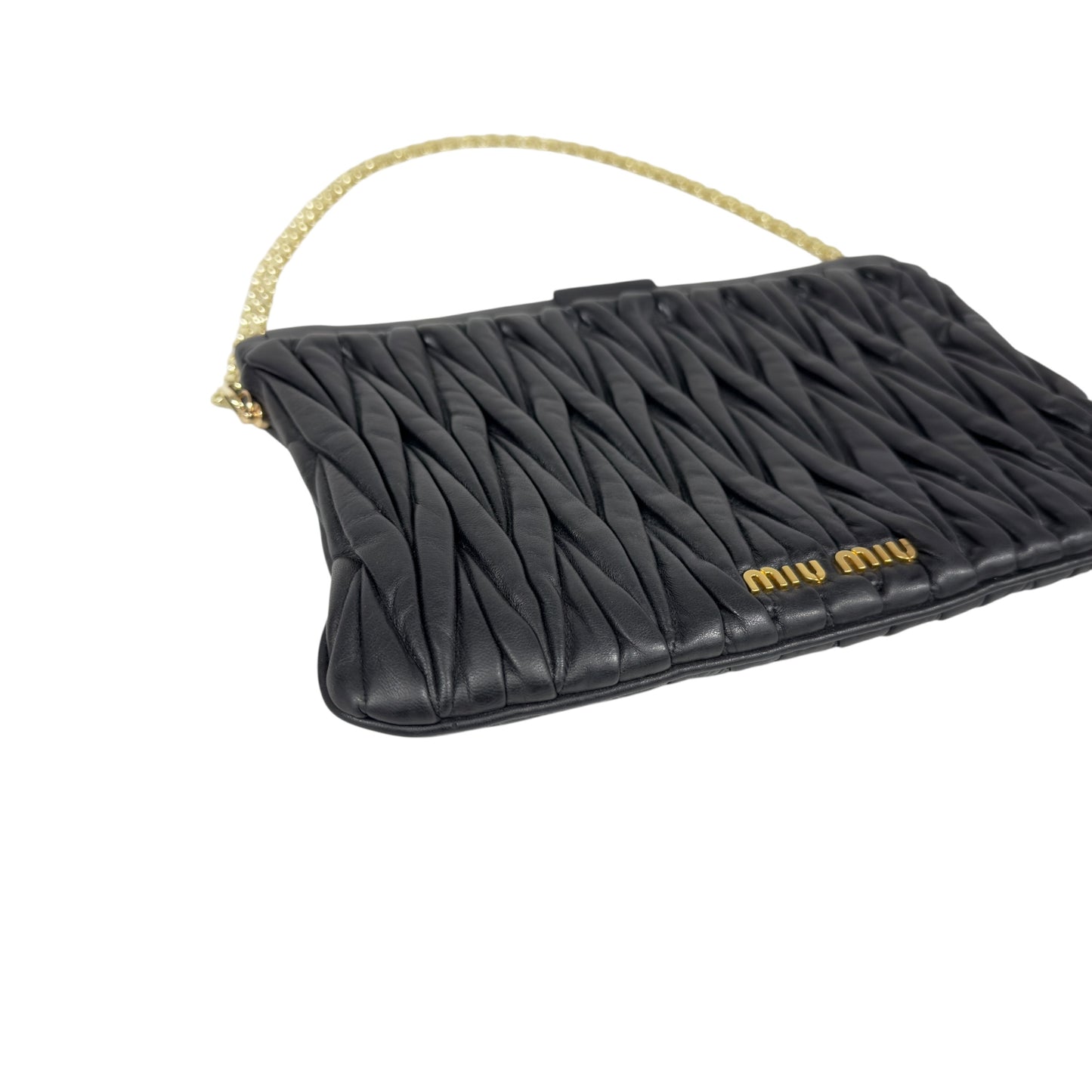 MIU MIU *自加鏈＞送無品牌扣＋無品牌鏈帶* Matelassé 皺摺 肩背包
