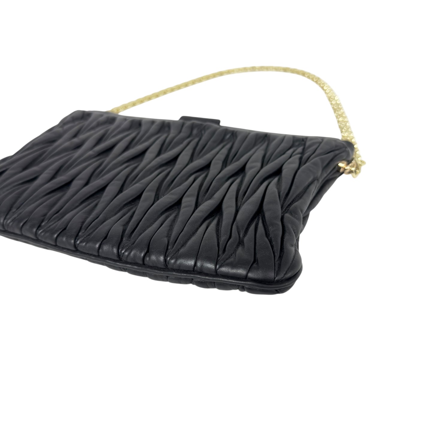 MIU MIU *自加鏈＞送無品牌扣＋無品牌鏈帶* Matelassé 皺摺 肩背包