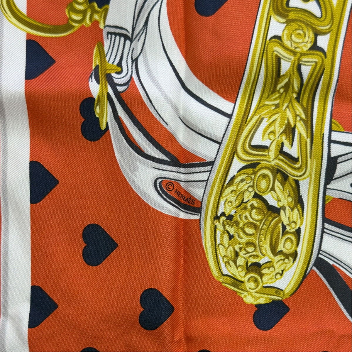 HERMES Brides de Gala Love 90 💗愛心限定💗 絲巾