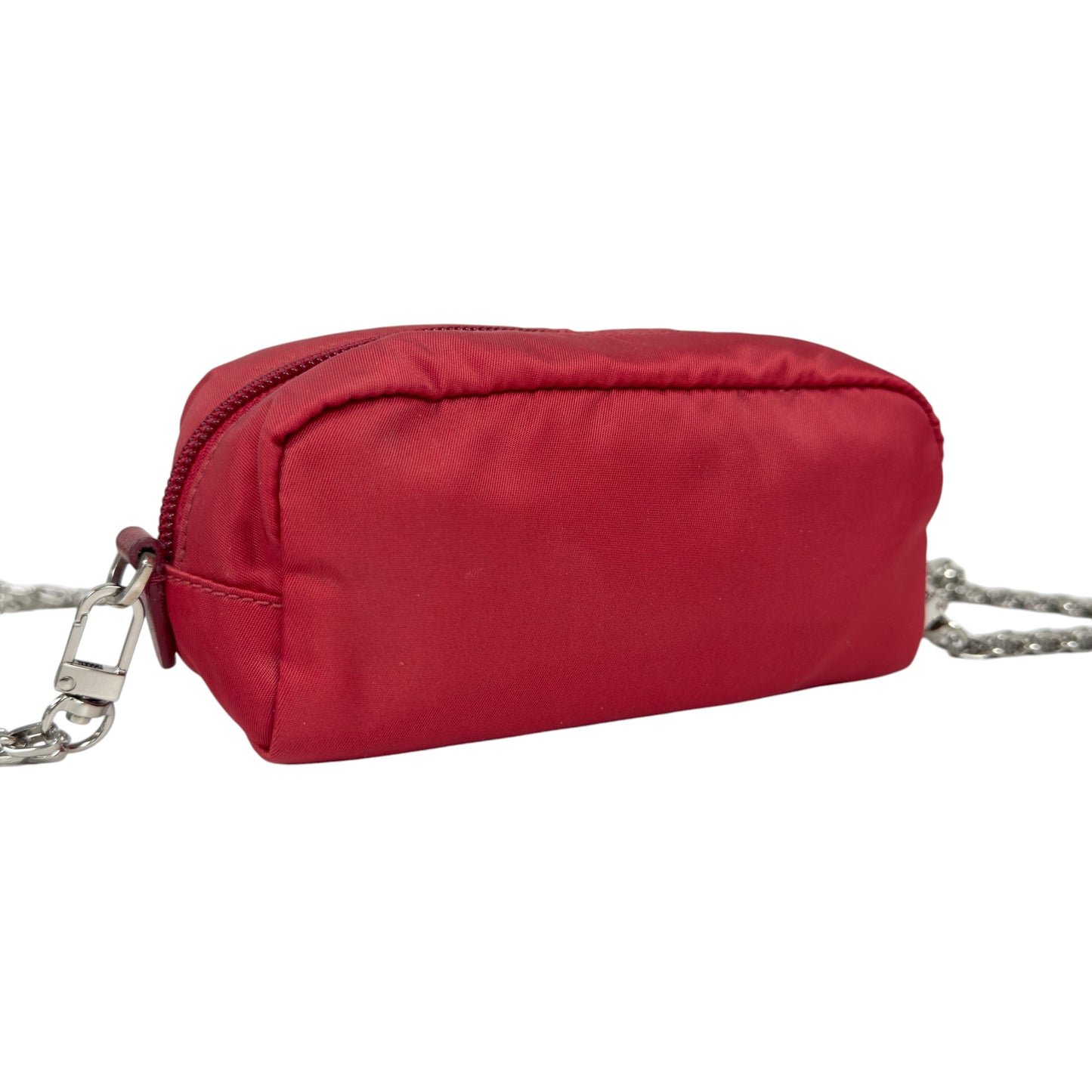 PRADA *自加鏈＞送無品牌扣＋無品牌鏈帶* 三角標 斜揹小袋