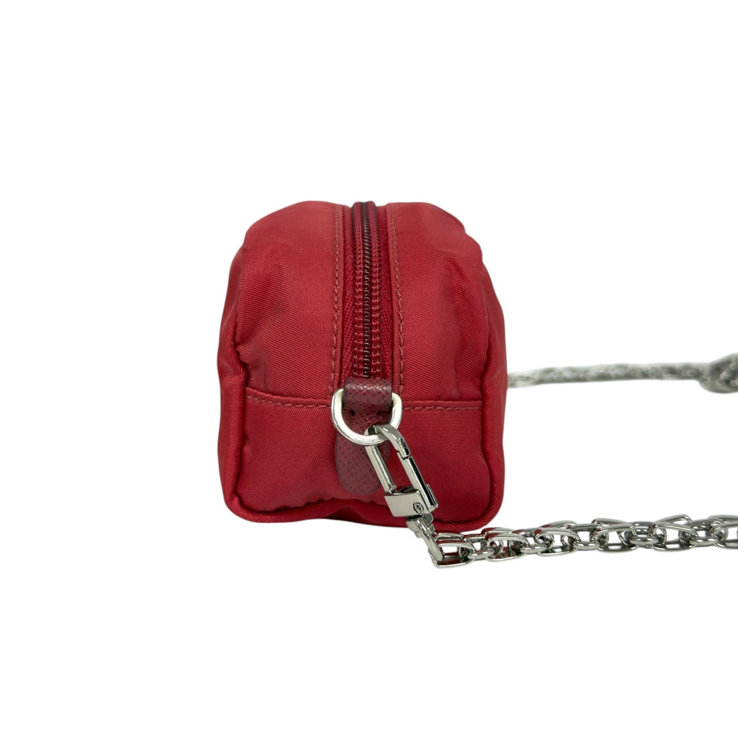PRADA *自加鏈＞送無品牌扣＋無品牌鏈帶* 三角標 斜揹小袋