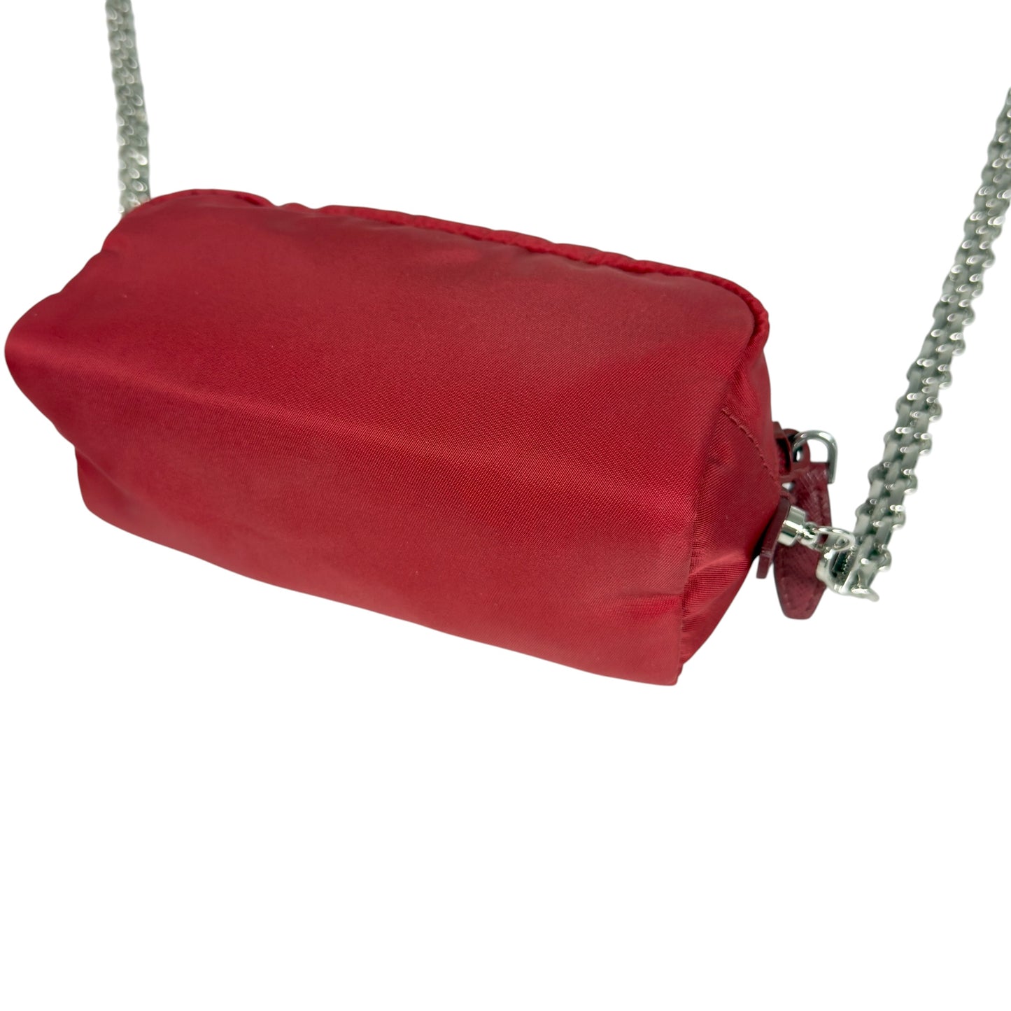 PRADA *自加鏈＞送無品牌扣＋無品牌鏈帶* 三角標 斜揹小袋