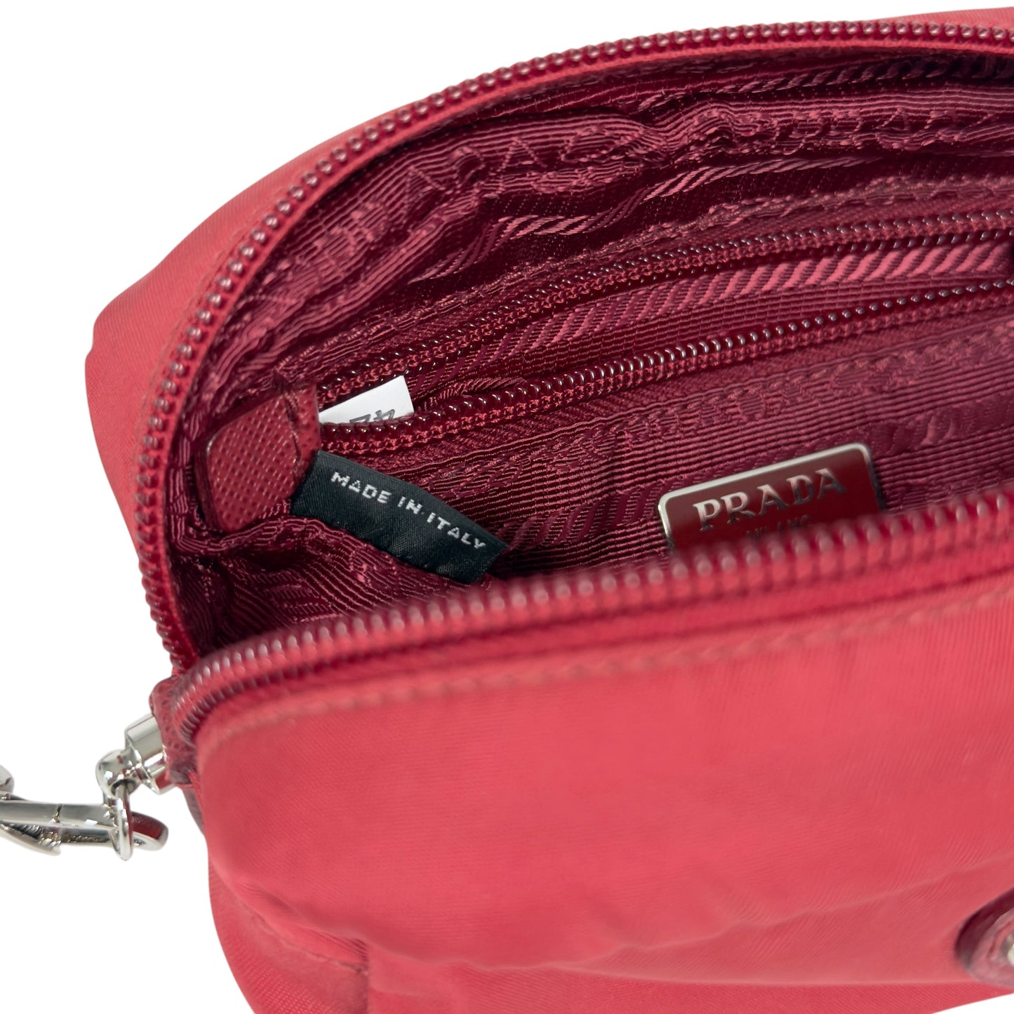 PRADA *自加鏈＞送無品牌扣＋無品牌鏈帶* 三角標 斜揹小袋
