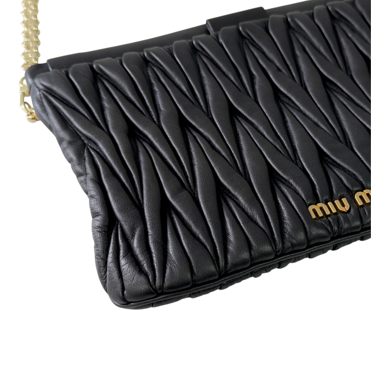 MIU MIU *自加鏈＞送無品牌扣＋無品牌鏈帶* Matelassé 皺摺 肩背包
