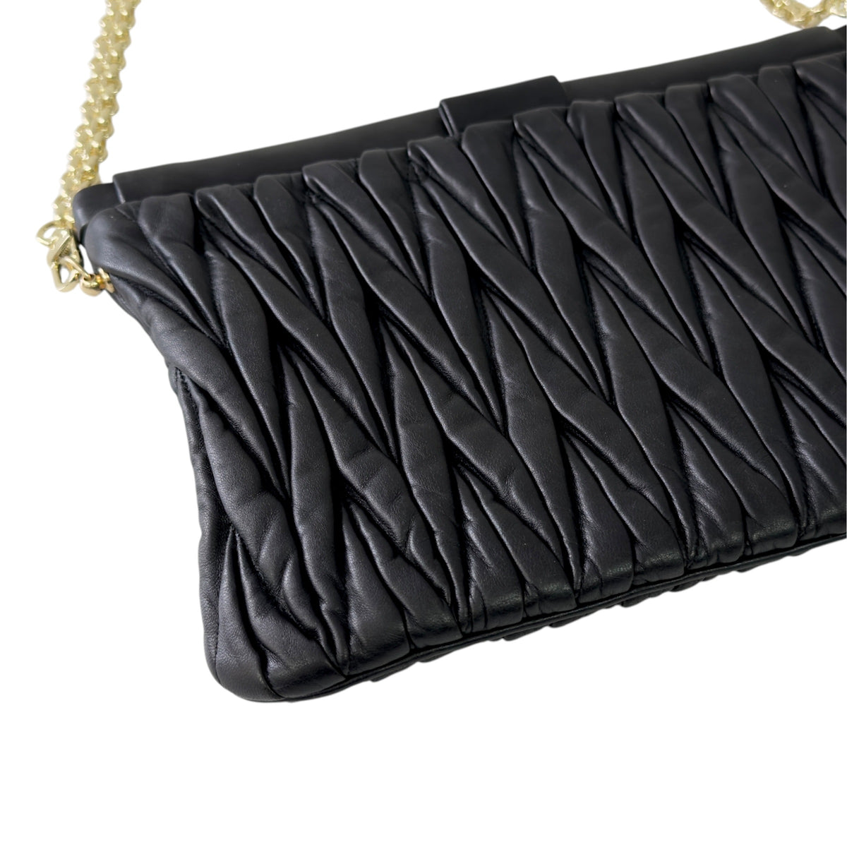 MIU MIU *自加鏈＞送無品牌扣＋無品牌鏈帶* Matelassé 皺摺 肩背包