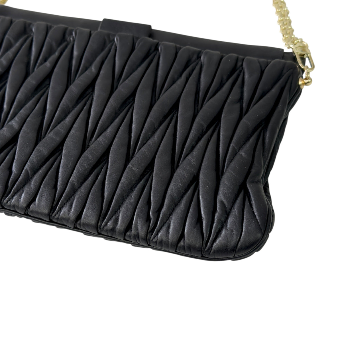 MIU MIU *自加鏈＞送無品牌扣＋無品牌鏈帶* Matelassé 皺摺 肩背包