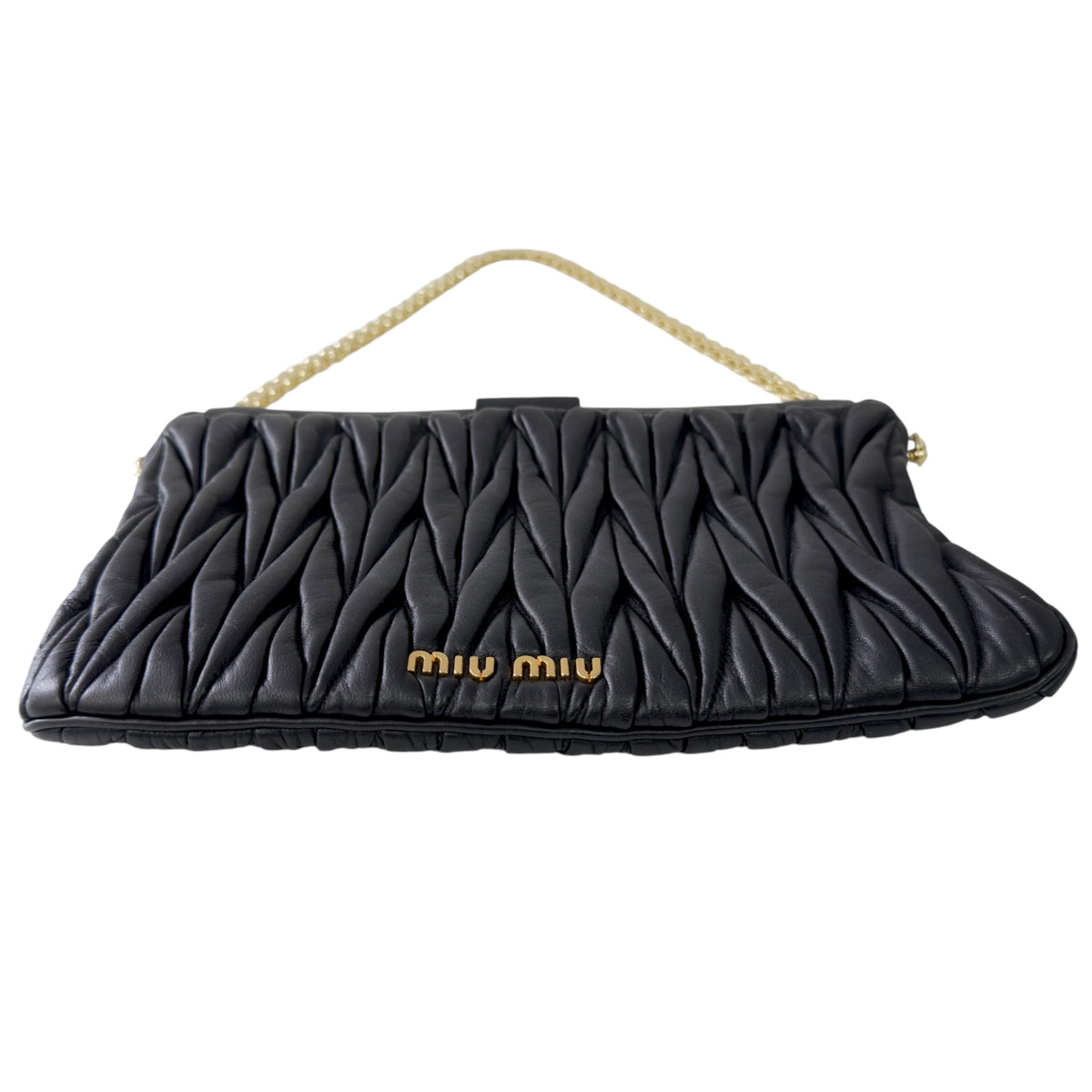 MIU MIU *自加鏈＞送無品牌扣＋無品牌鏈帶* Matelassé 皺摺 肩背包