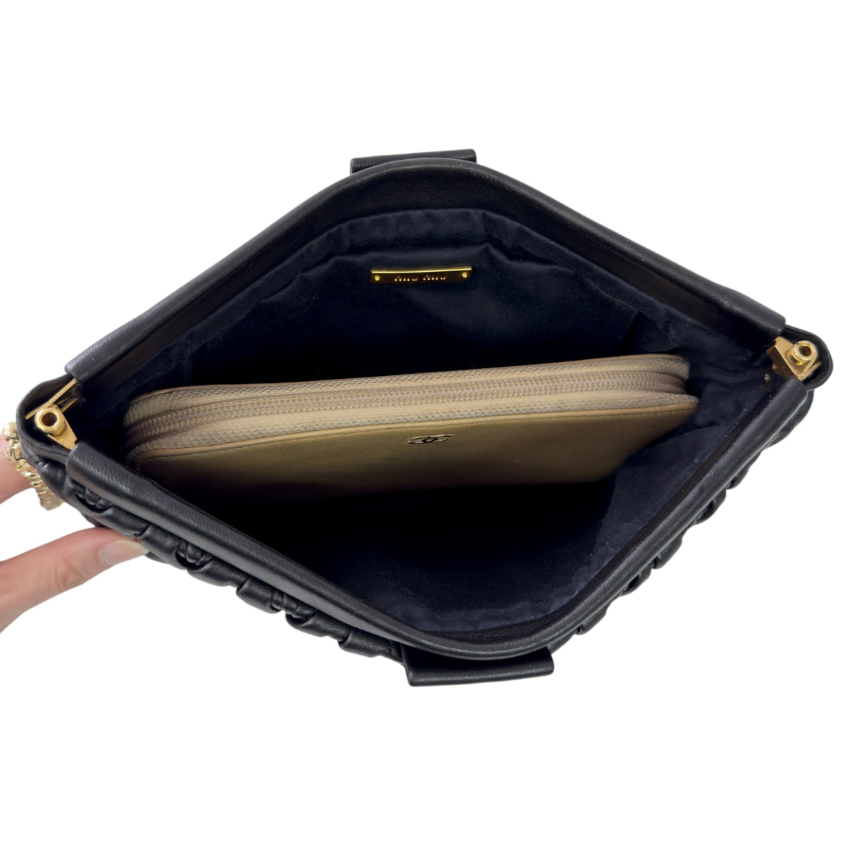 MIU MIU *自加鏈＞送無品牌扣＋無品牌鏈帶* Matelassé 皺摺 肩背包