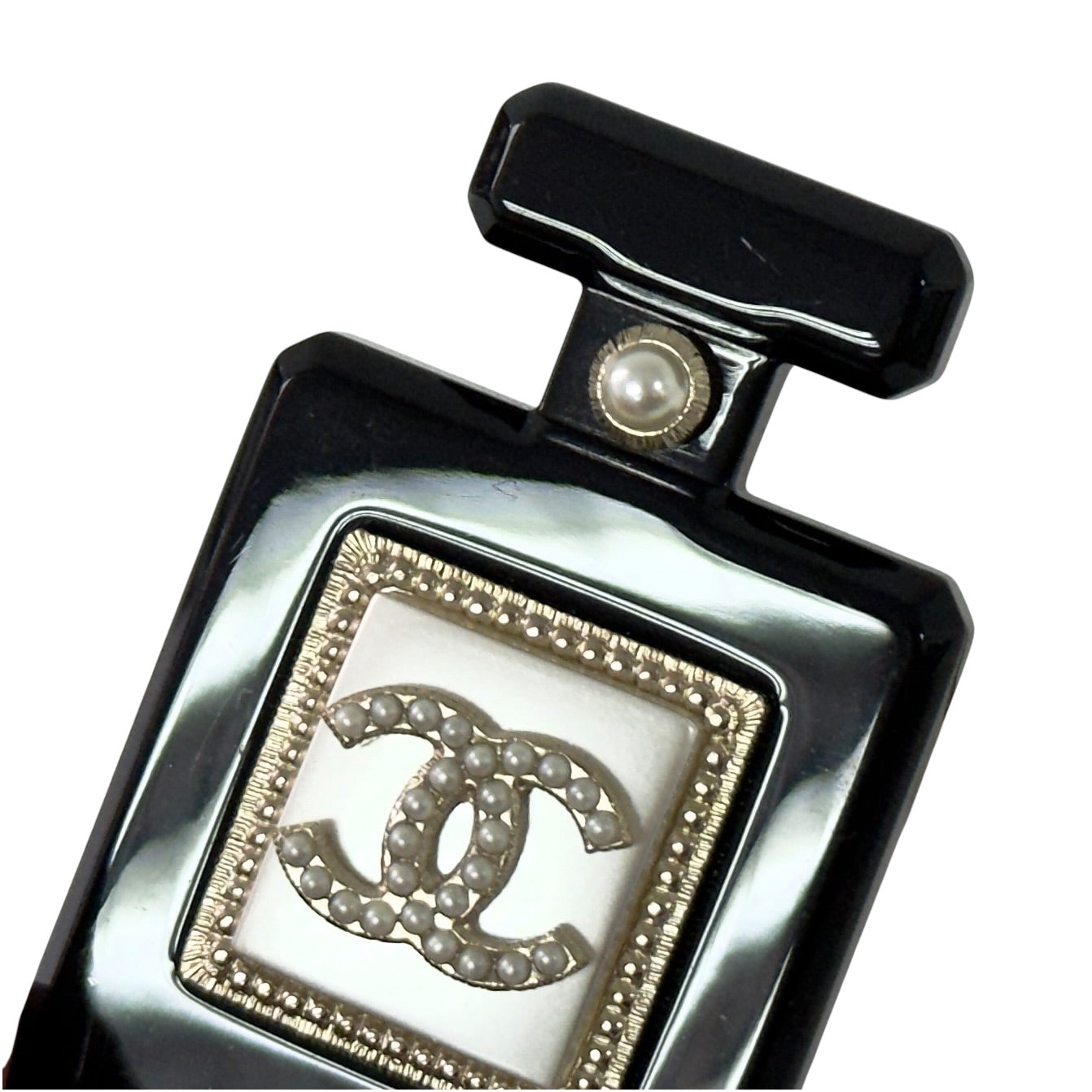 CHANEL CC 香水樽 珠珠 胸針