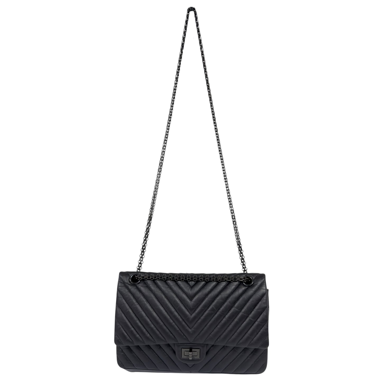 CHANEL 2.55 *極罕全黑* So Black 鏈條包