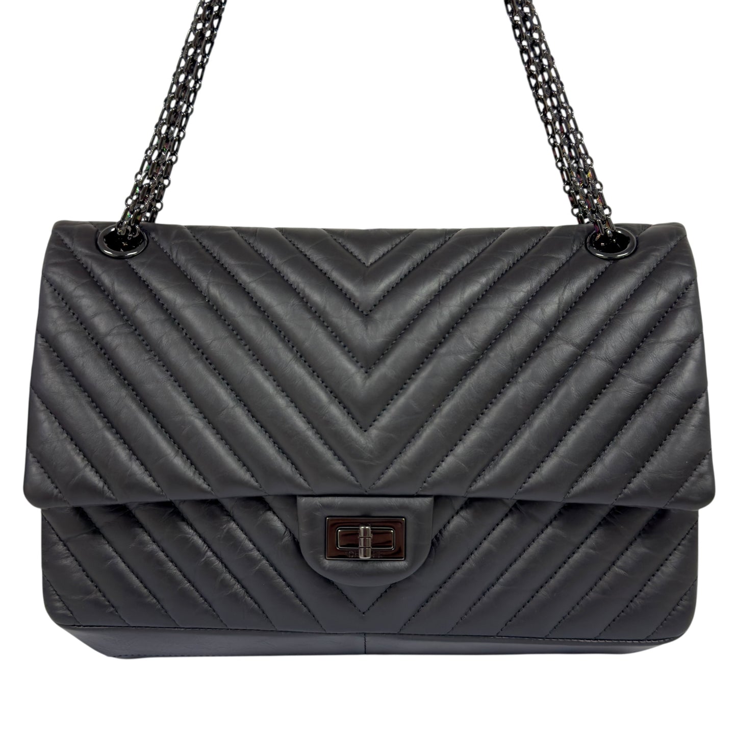 CHANEL 2.55 *極罕全黑* So Black 鏈條包