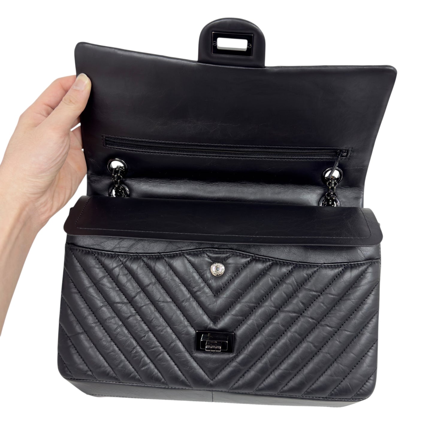 CHANEL 2.55 *極罕全黑* So Black 鏈條包