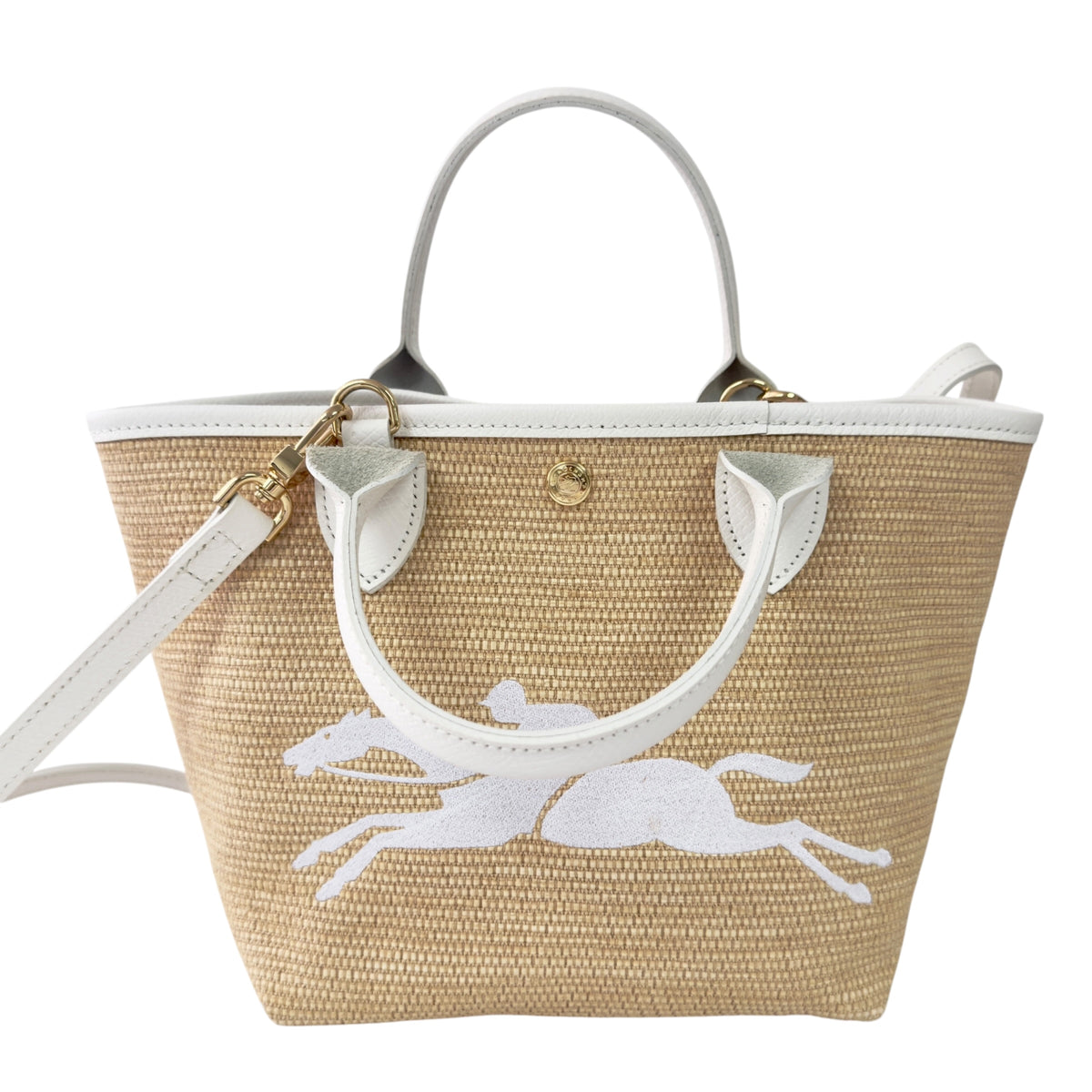 LONGCHAMP Le Panier Pliage 草編 2用袋