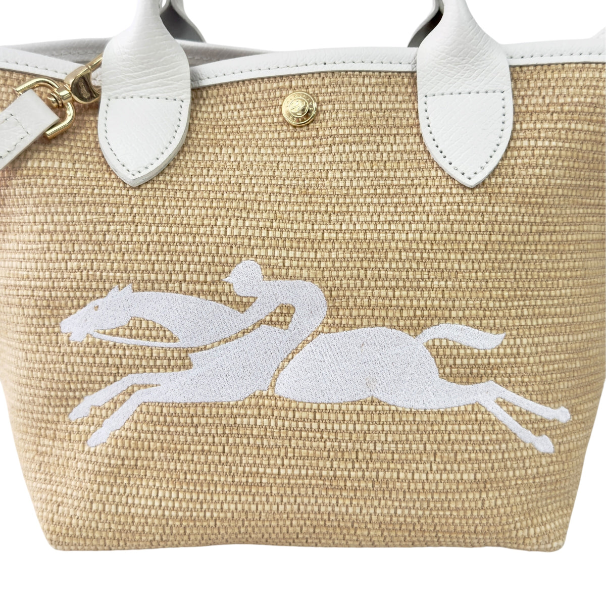 LONGCHAMP Le Panier Pliage 草編 2用袋