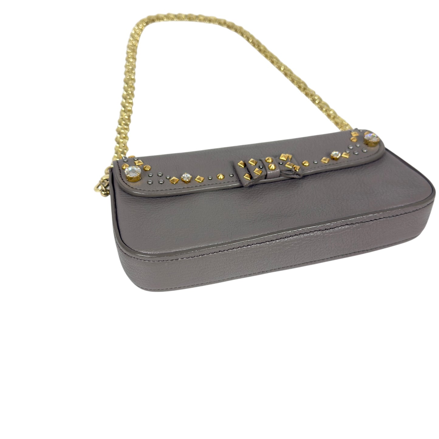 MIU MIU *自加鏈＞送無品牌扣＋無品牌鏈帶* 水鑽 肩背包
