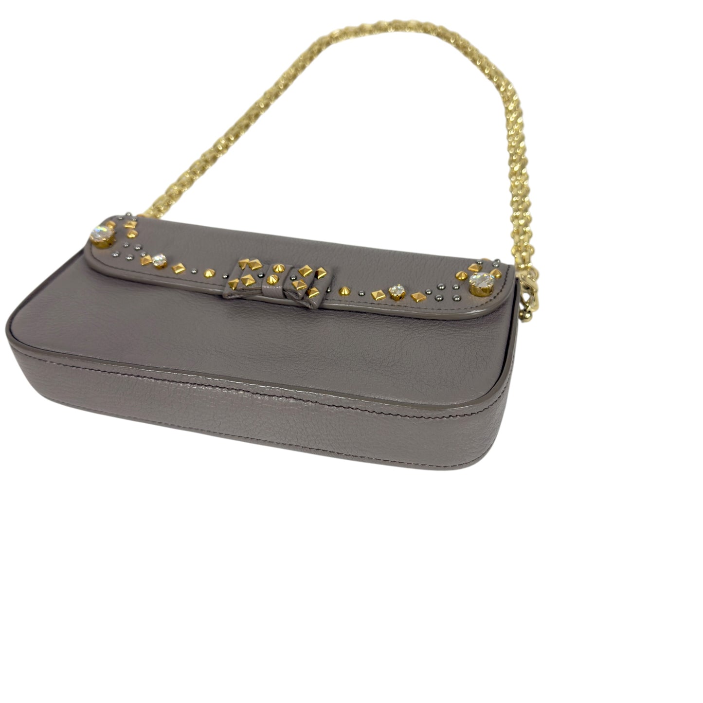 MIU MIU *自加鏈＞送無品牌扣＋無品牌鏈帶* 水鑽 肩背包