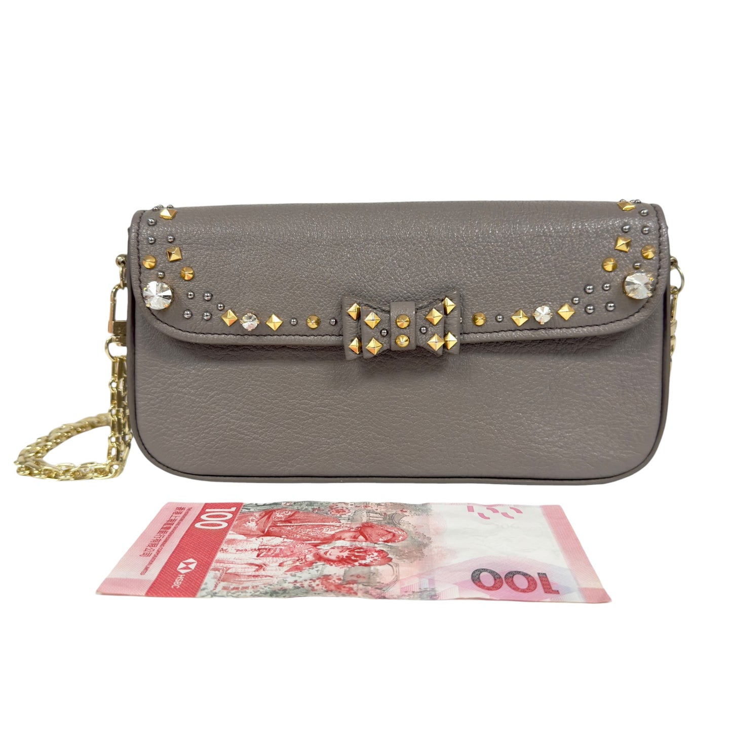 MIU MIU *自加鏈＞送無品牌扣＋無品牌鏈帶* 水鑽 肩背包