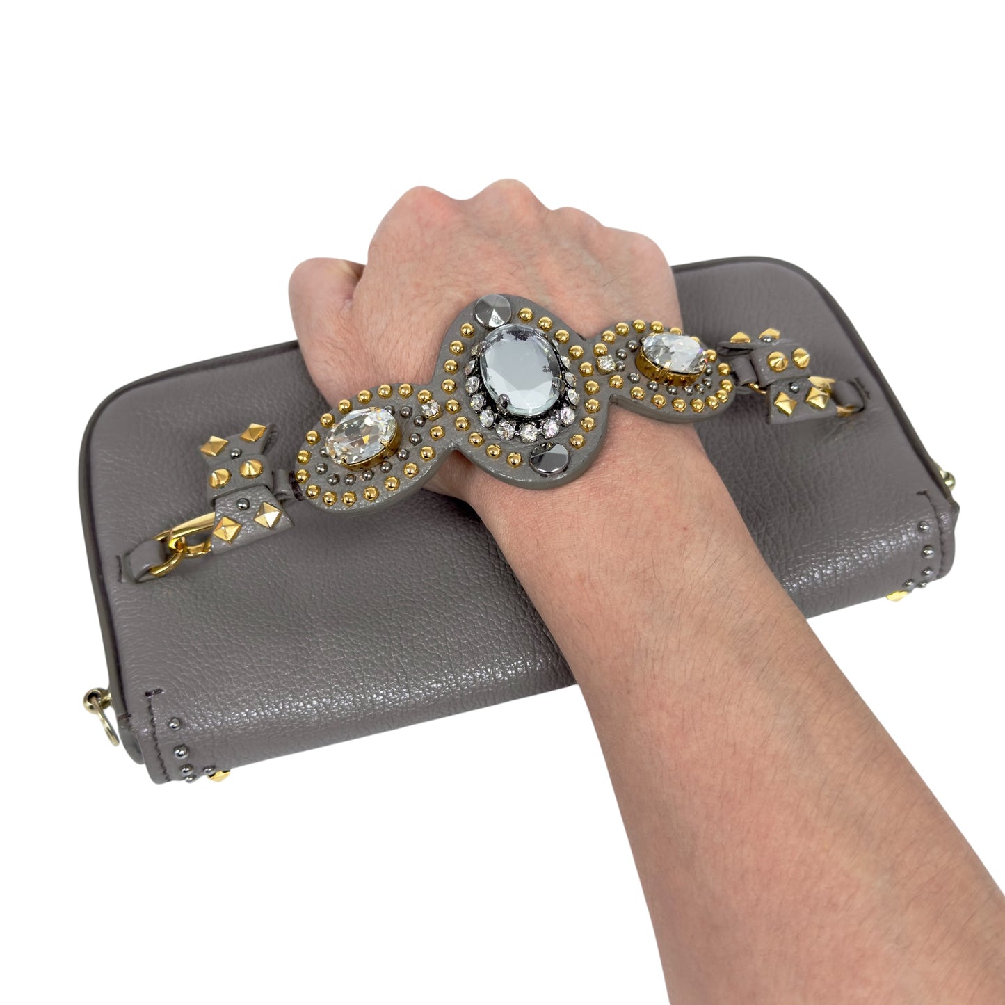 MIU MIU *自加鏈＞送無品牌扣＋無品牌鏈帶* 水鑽 肩背包