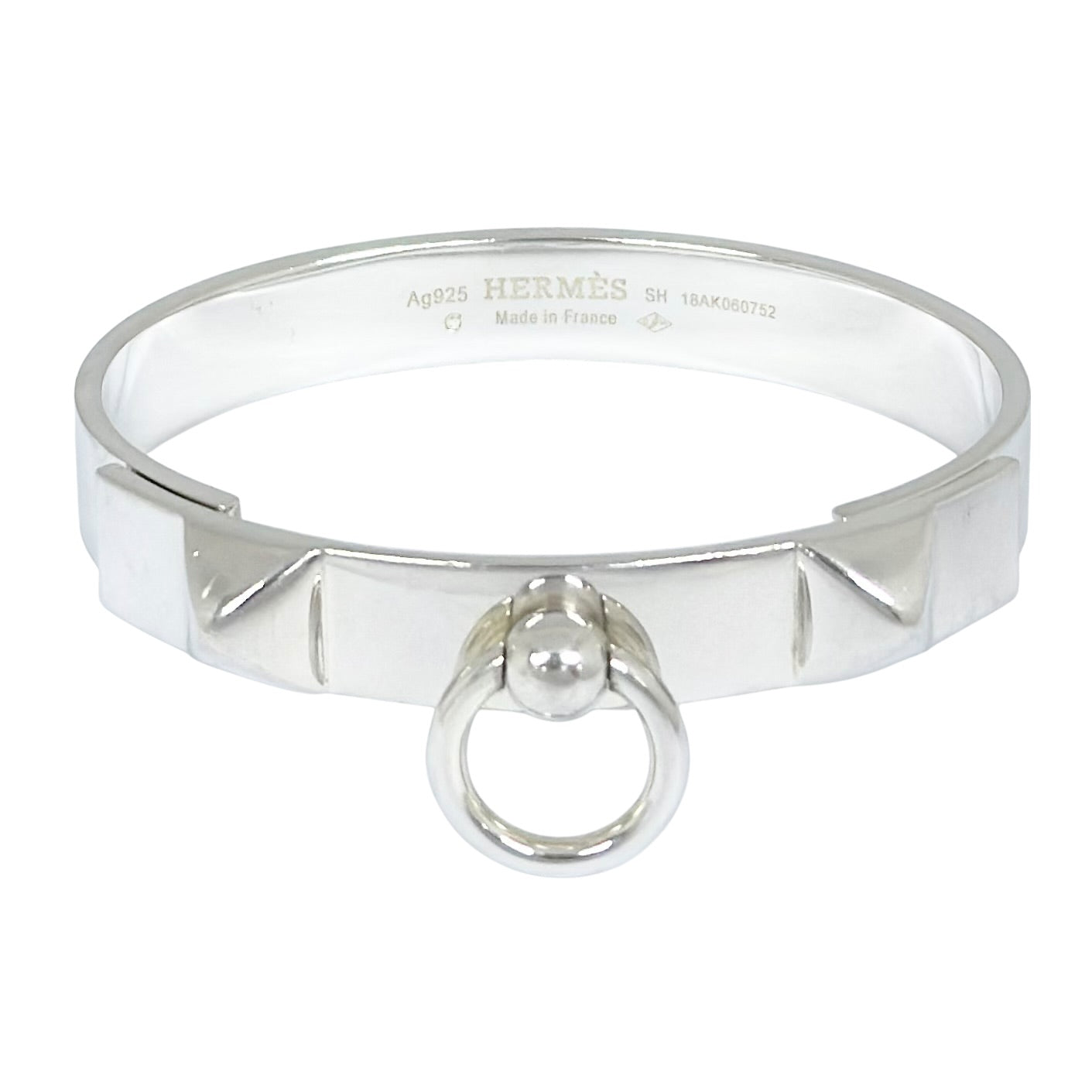 HERMES Collier De Chien 純銀 手環