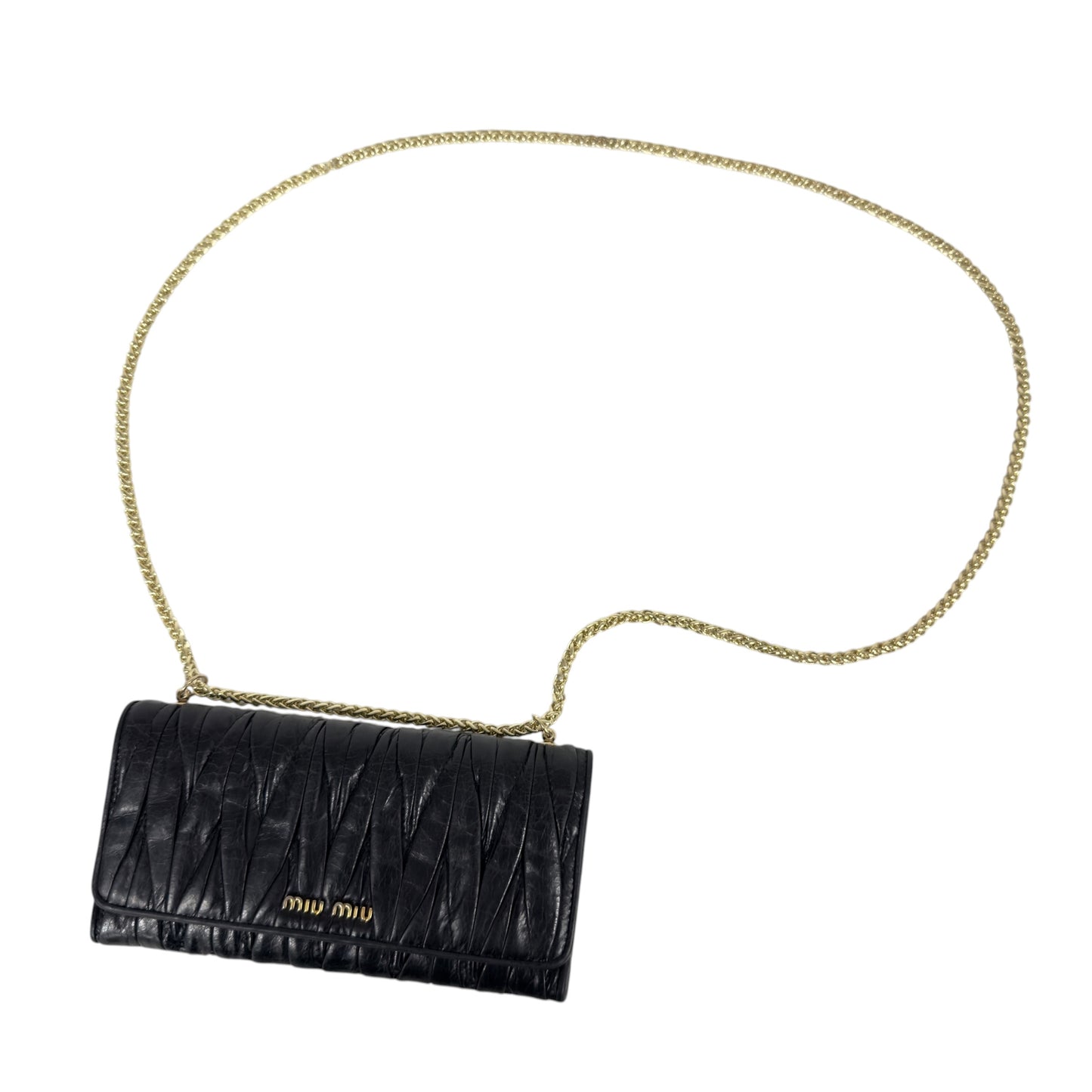 MIU MIU *自加鏈＞送無品牌扣＋無品牌鏈帶* Matelassé 皺摺 2用袋