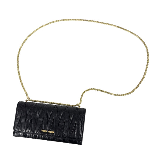 MIU MIU *自加鏈＞送無品牌扣＋無品牌鏈帶* Matelassé 皺摺 2用袋