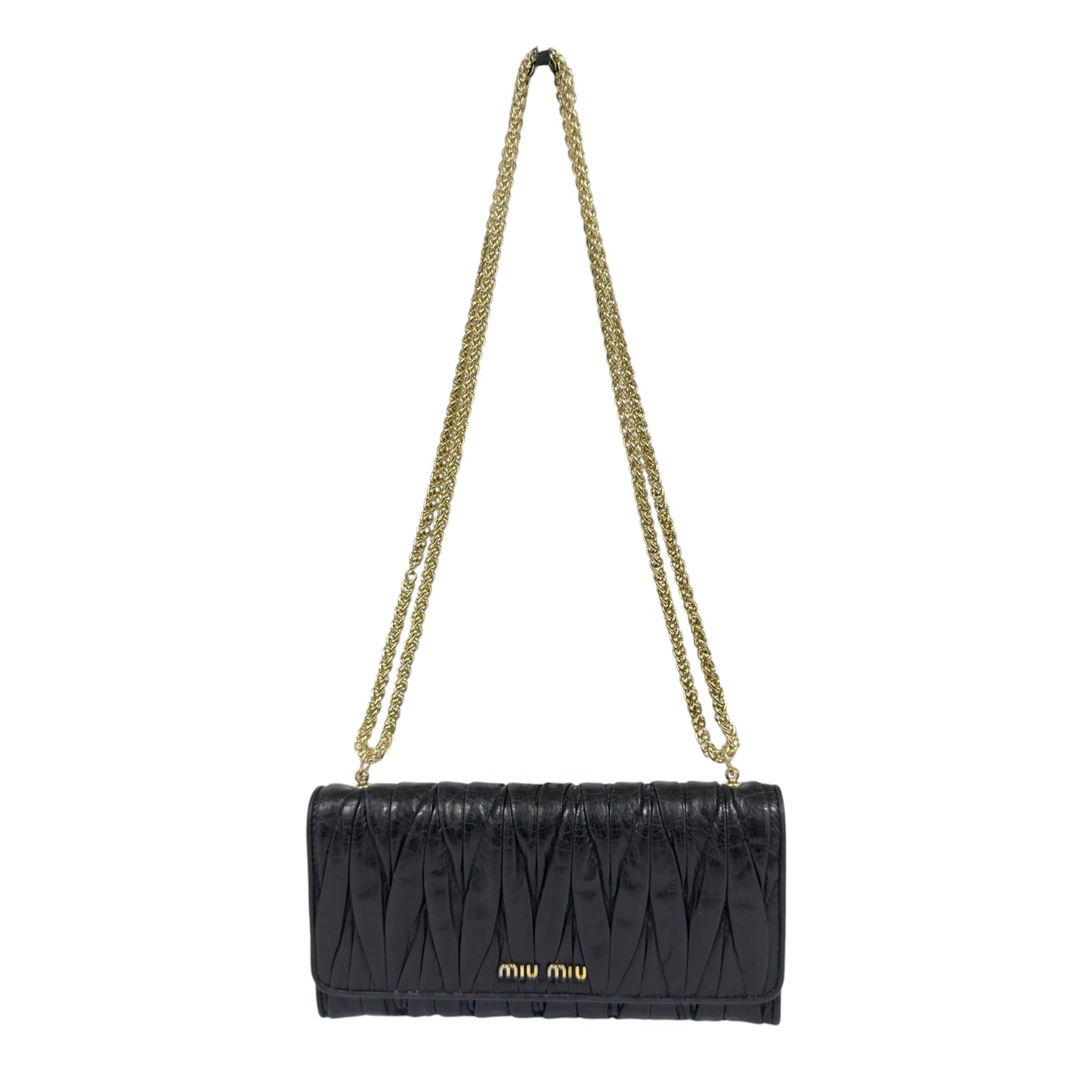 MIU MIU *自加鏈＞送無品牌扣＋無品牌鏈帶* Matelassé 皺摺 2用袋