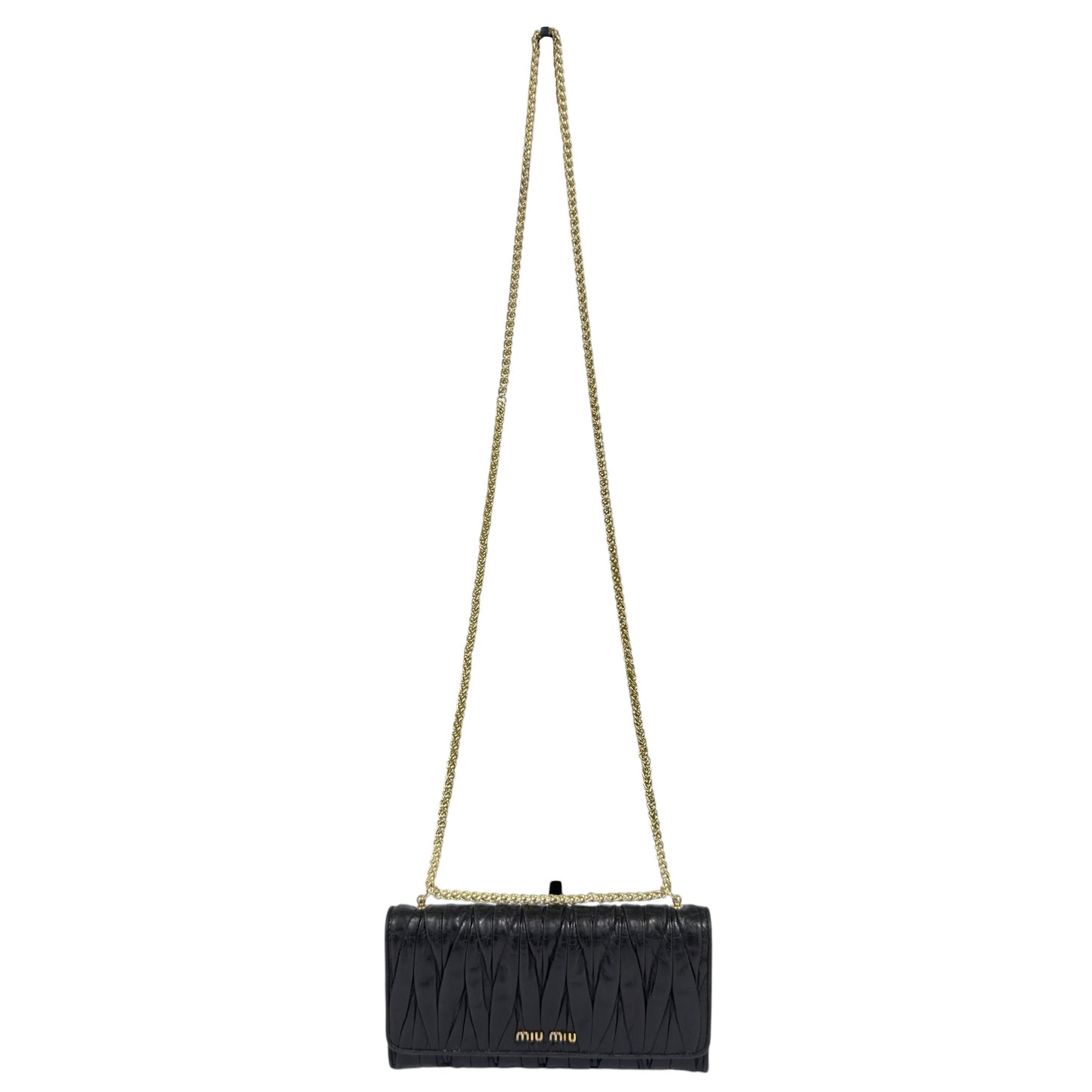 MIU MIU *自加鏈＞送無品牌扣＋無品牌鏈帶* Matelassé 皺摺 2用袋