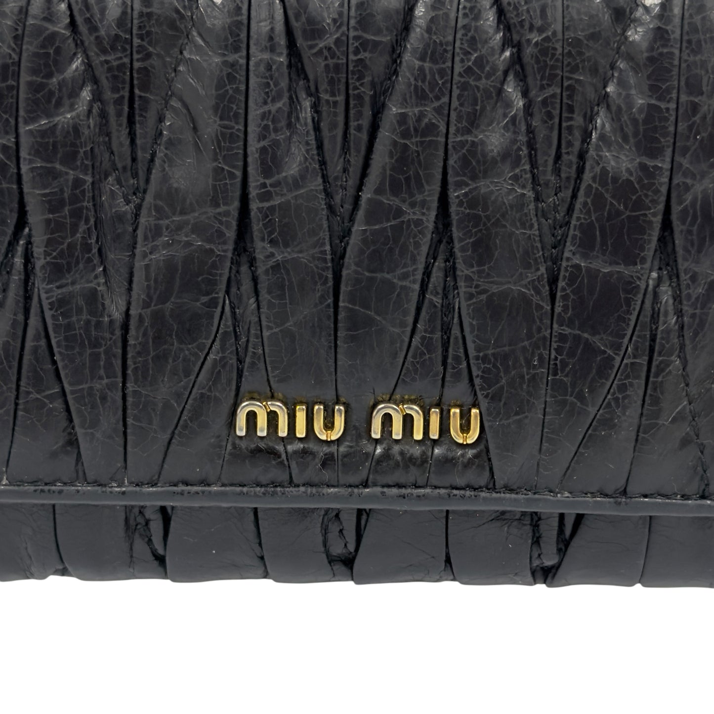 MIU MIU *自加鏈＞送無品牌扣＋無品牌鏈帶* Matelassé 皺摺 2用袋