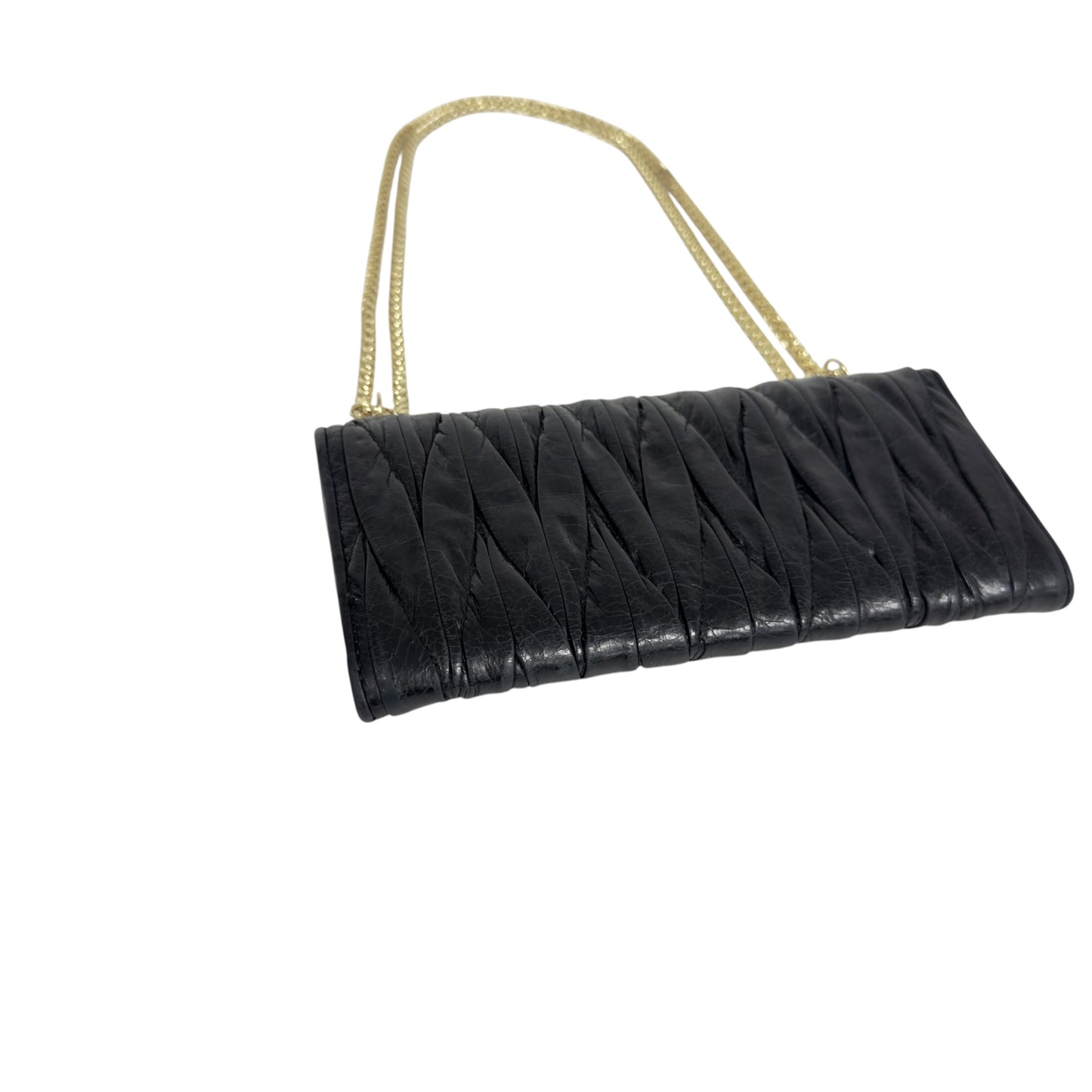 MIU MIU *自加鏈＞送無品牌扣＋無品牌鏈帶* Matelassé 皺摺 2用袋