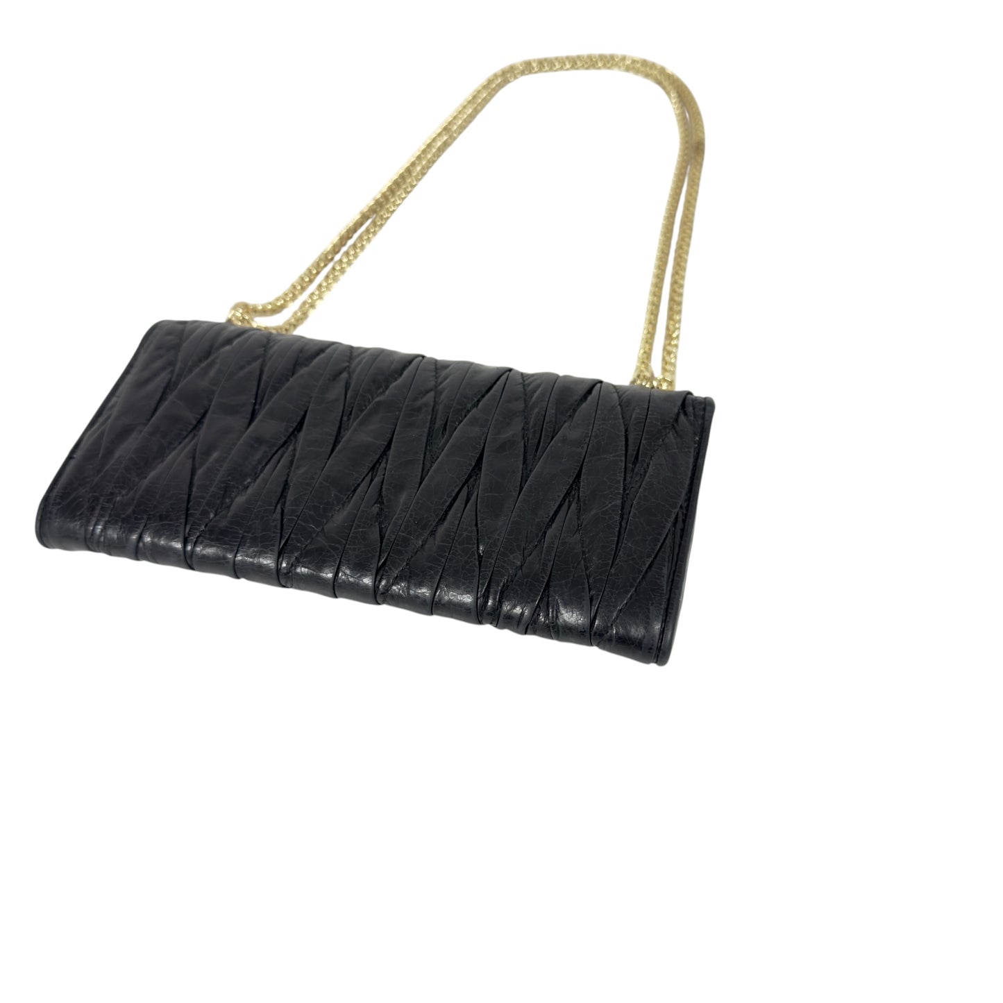 MIU MIU *自加鏈＞送無品牌扣＋無品牌鏈帶* Matelassé 皺摺 2用袋