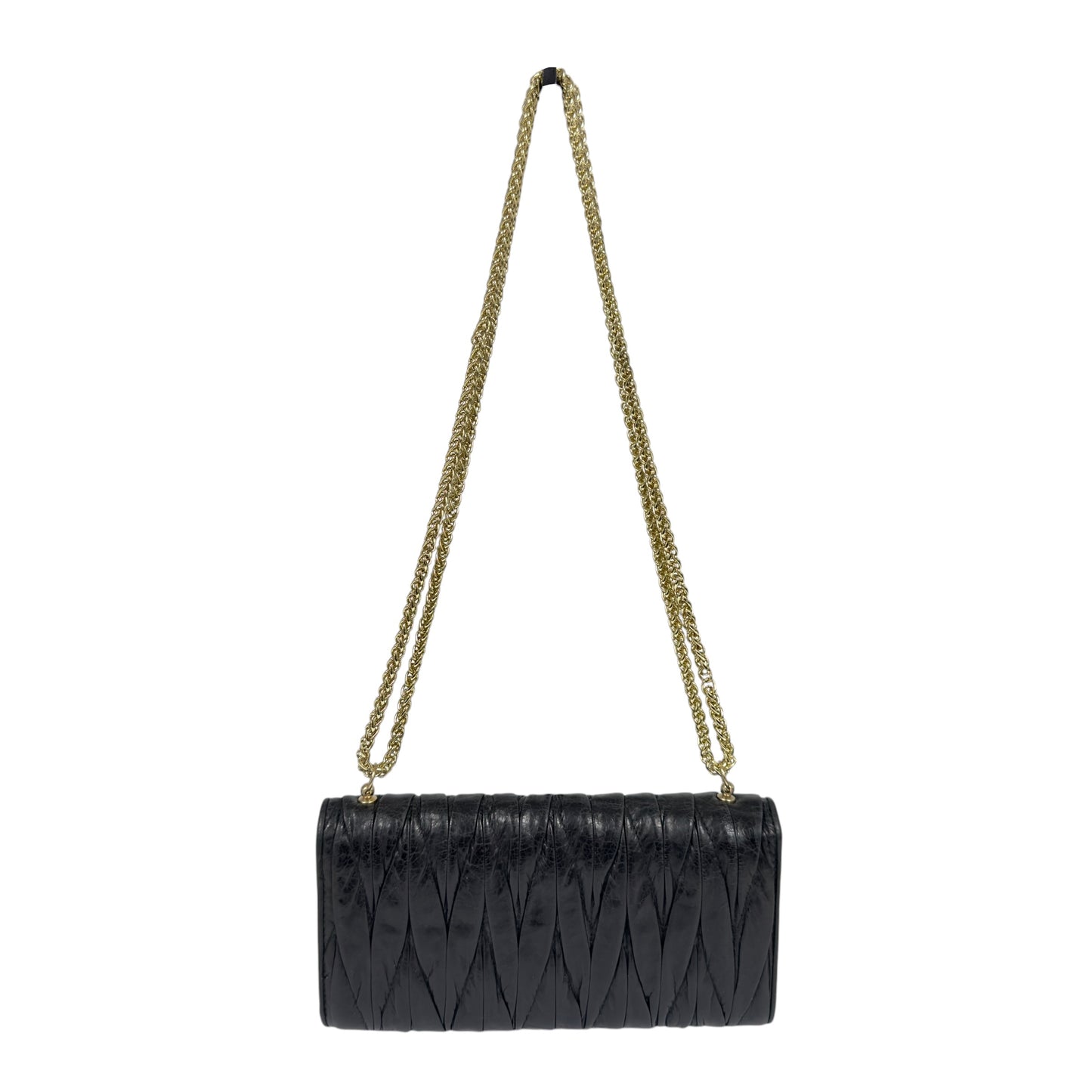 MIU MIU *自加鏈＞送無品牌扣＋無品牌鏈帶* Matelassé 皺摺 2用袋