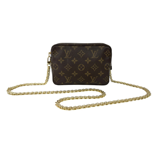 LOUIS VUITTON 中古 *自加鏈＞送無品牌扣＋無品牌鏈帶* 老花 斜揹袋