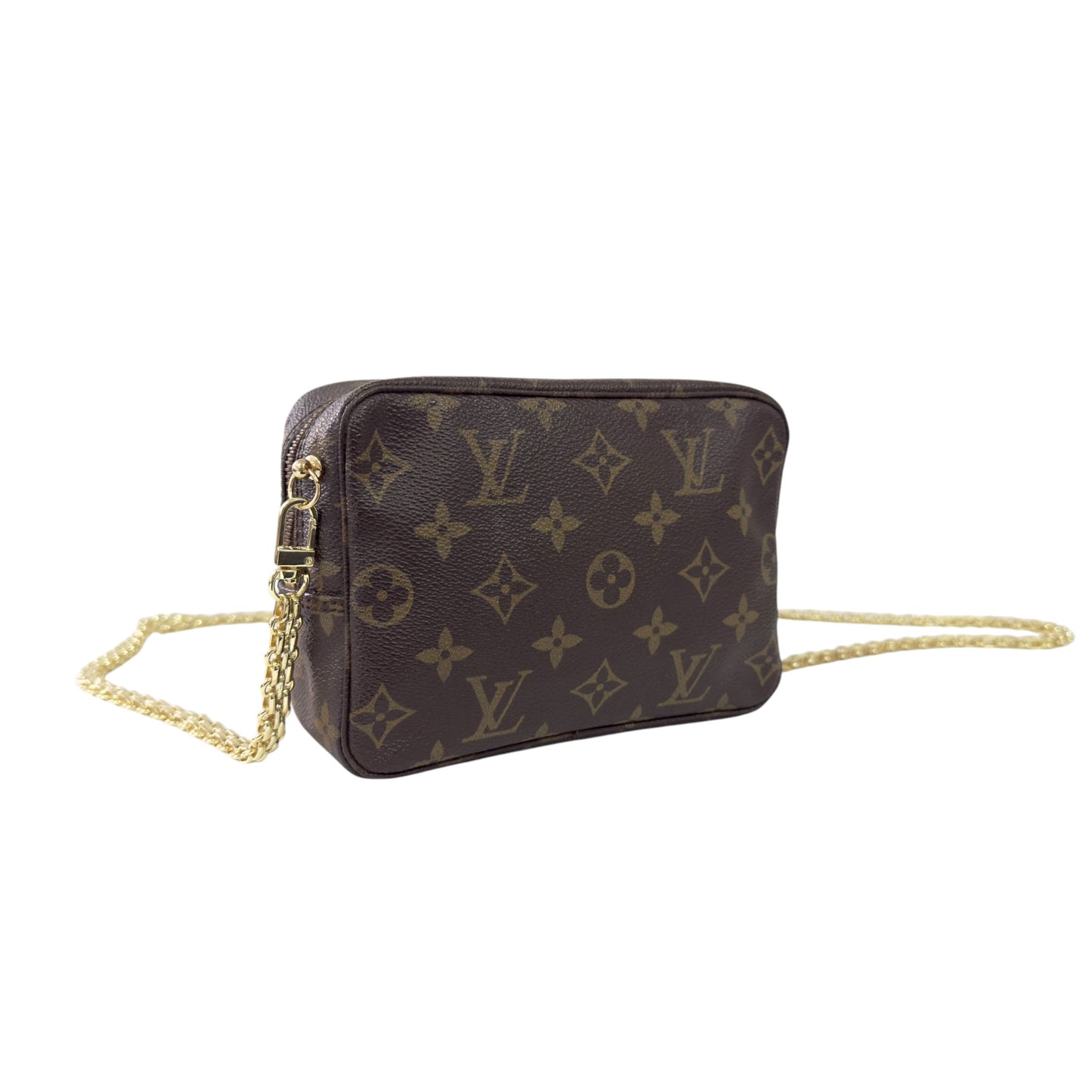 LOUIS VUITTON 中古 *自加鏈＞送無品牌扣＋無品牌鏈帶* 老花 斜揹袋