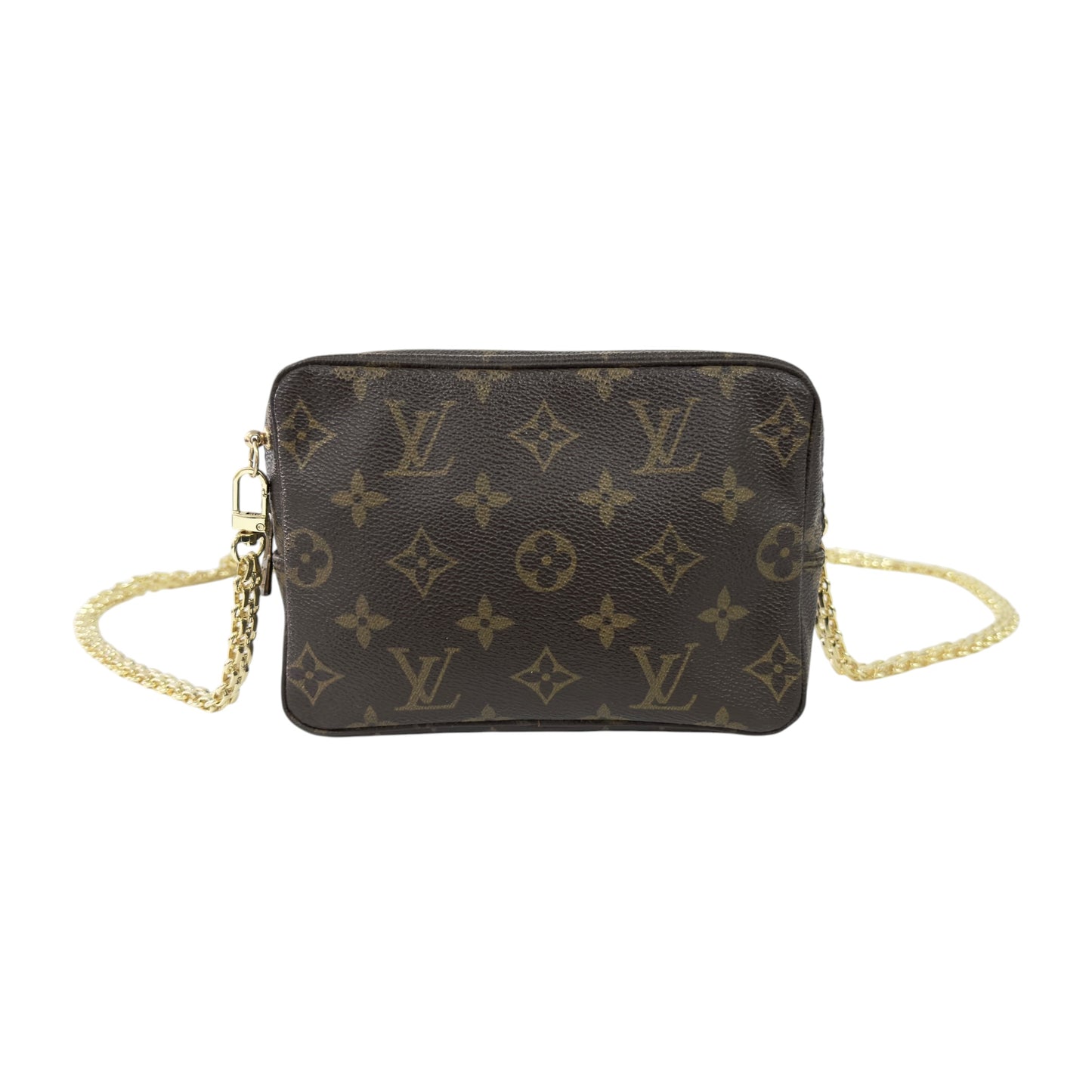 LOUIS VUITTON 中古 *自加鏈＞送無品牌扣＋無品牌鏈帶* 老花 斜揹袋